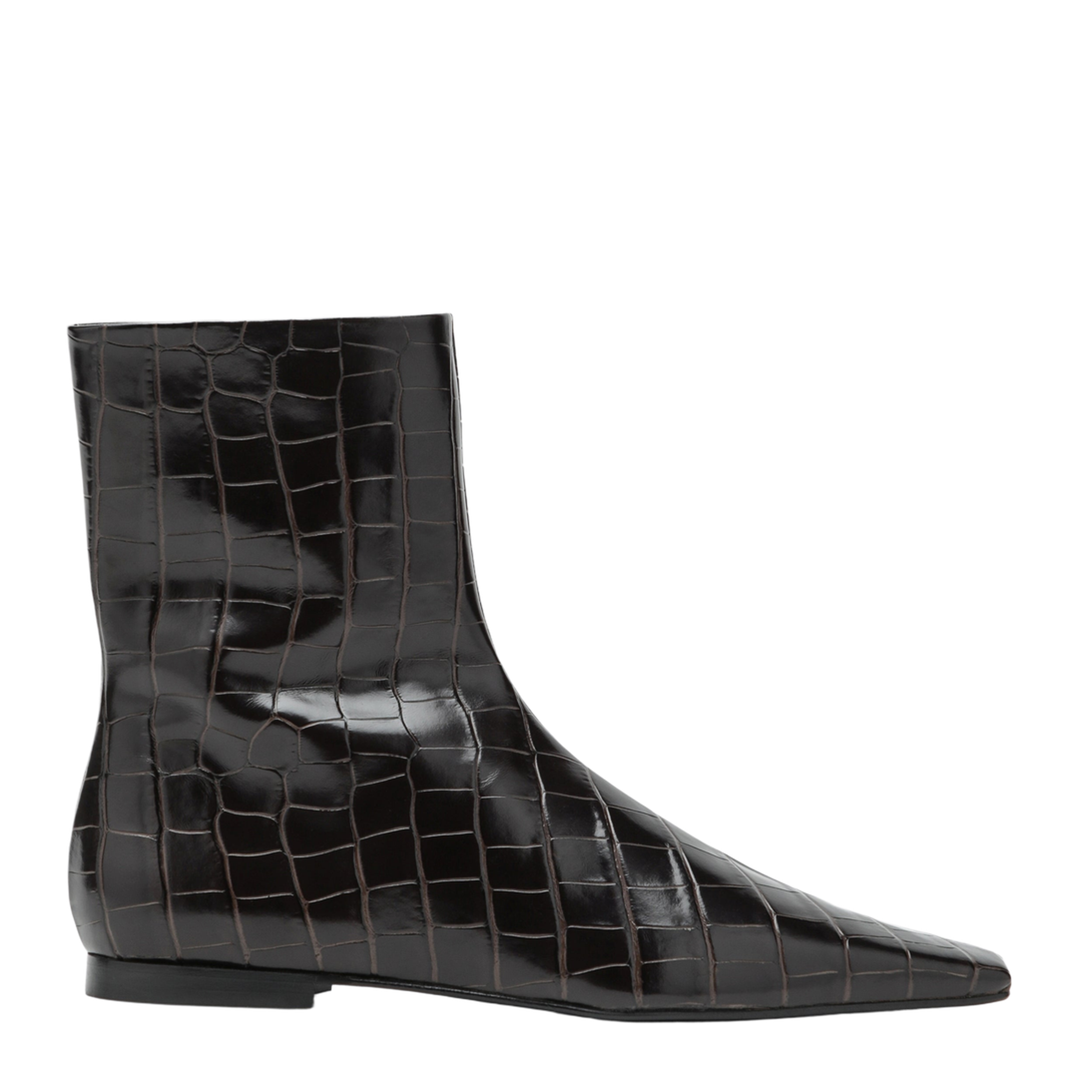 MAYFEYR - Toteme - Brown Crocodile-Effect Leather Chelsea Boots With Zip - 254-WAS0206LE0076034