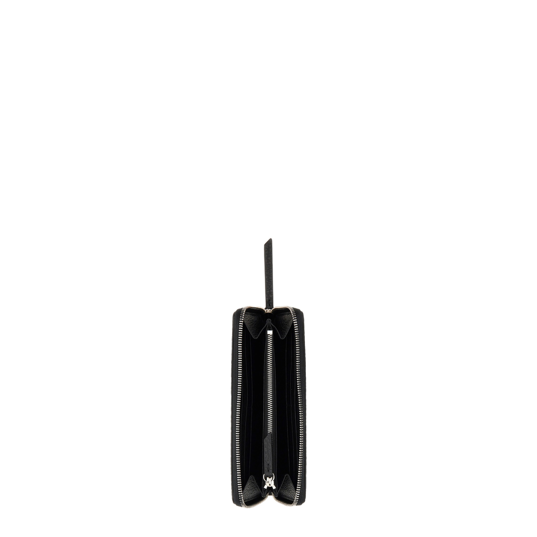 Four Stitches Calfskin Zip-Around Wallet - Black (Negro)
