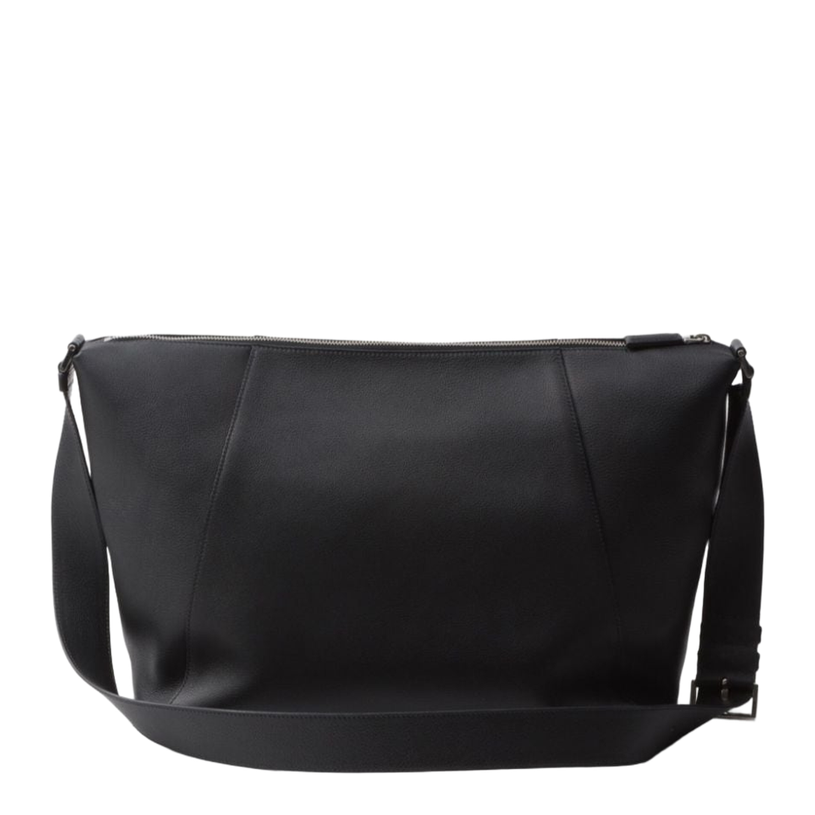 Logo-Stamp Leather Shoulder Bag