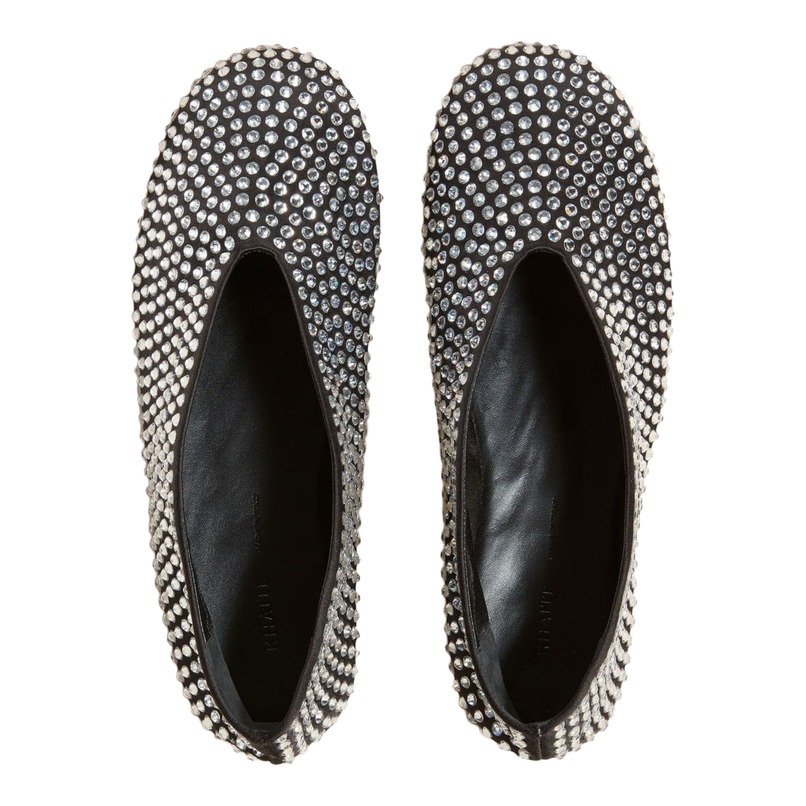 Crystal Embellished Ballet Suede Flat