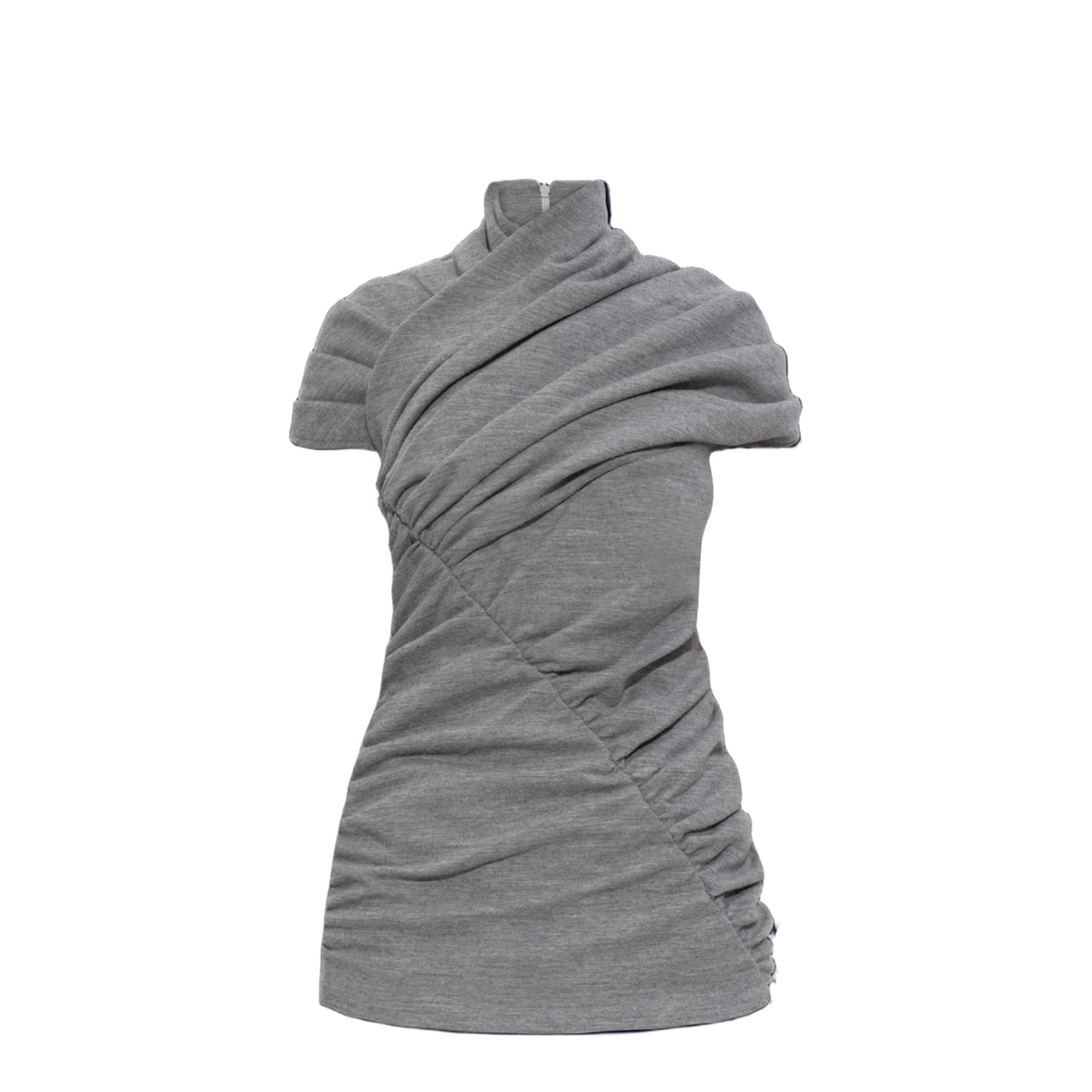 Draped Cotton Knit Top