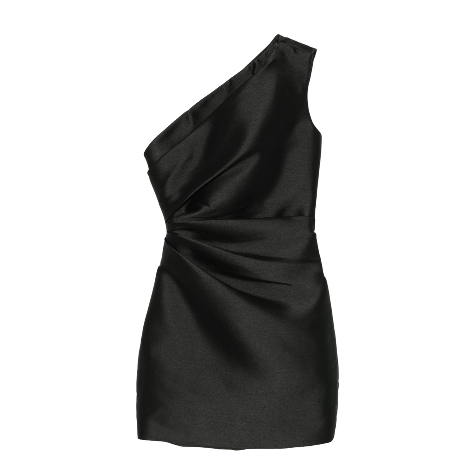 One-Shoulder Draped Mini Dress