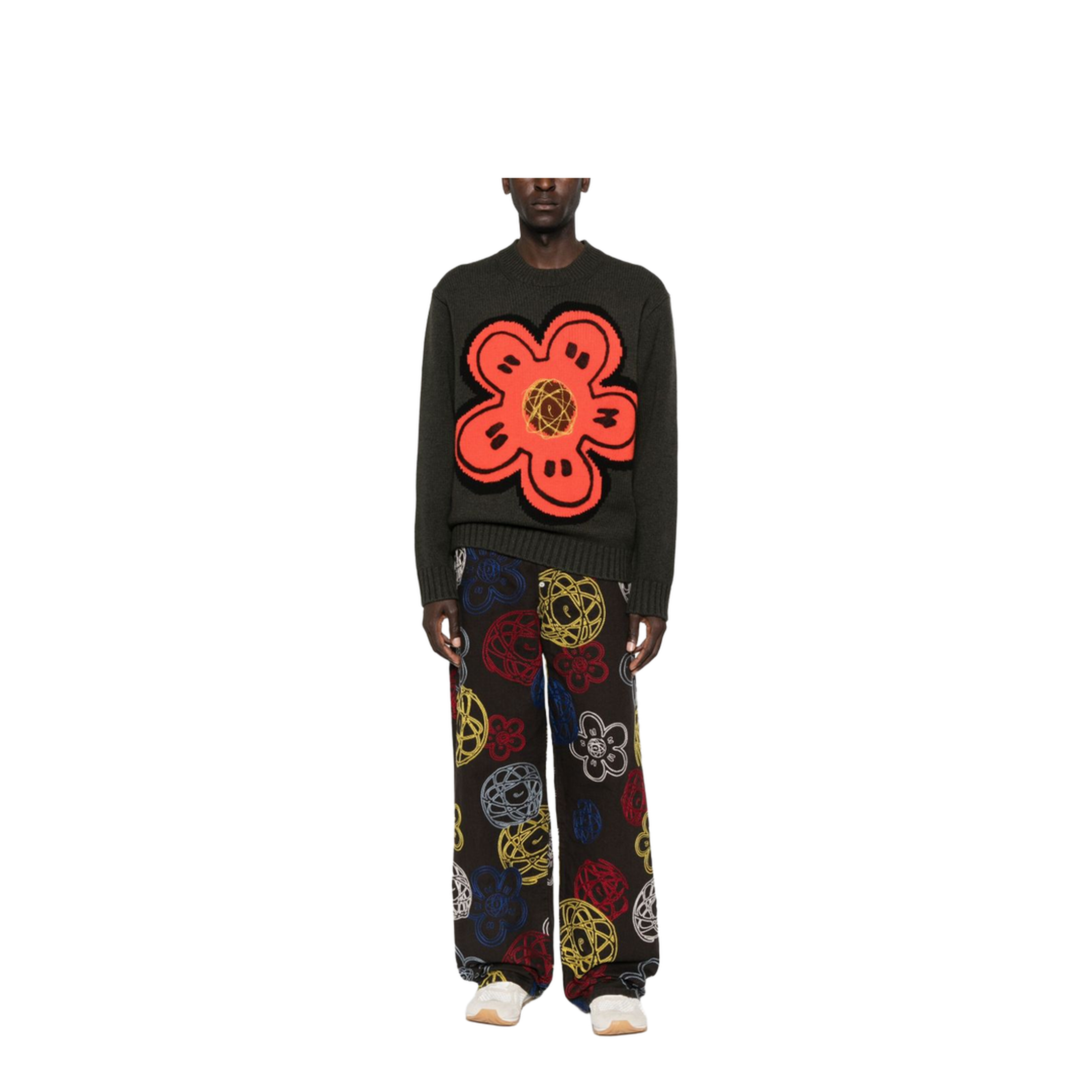 Sweater with Boke Flower