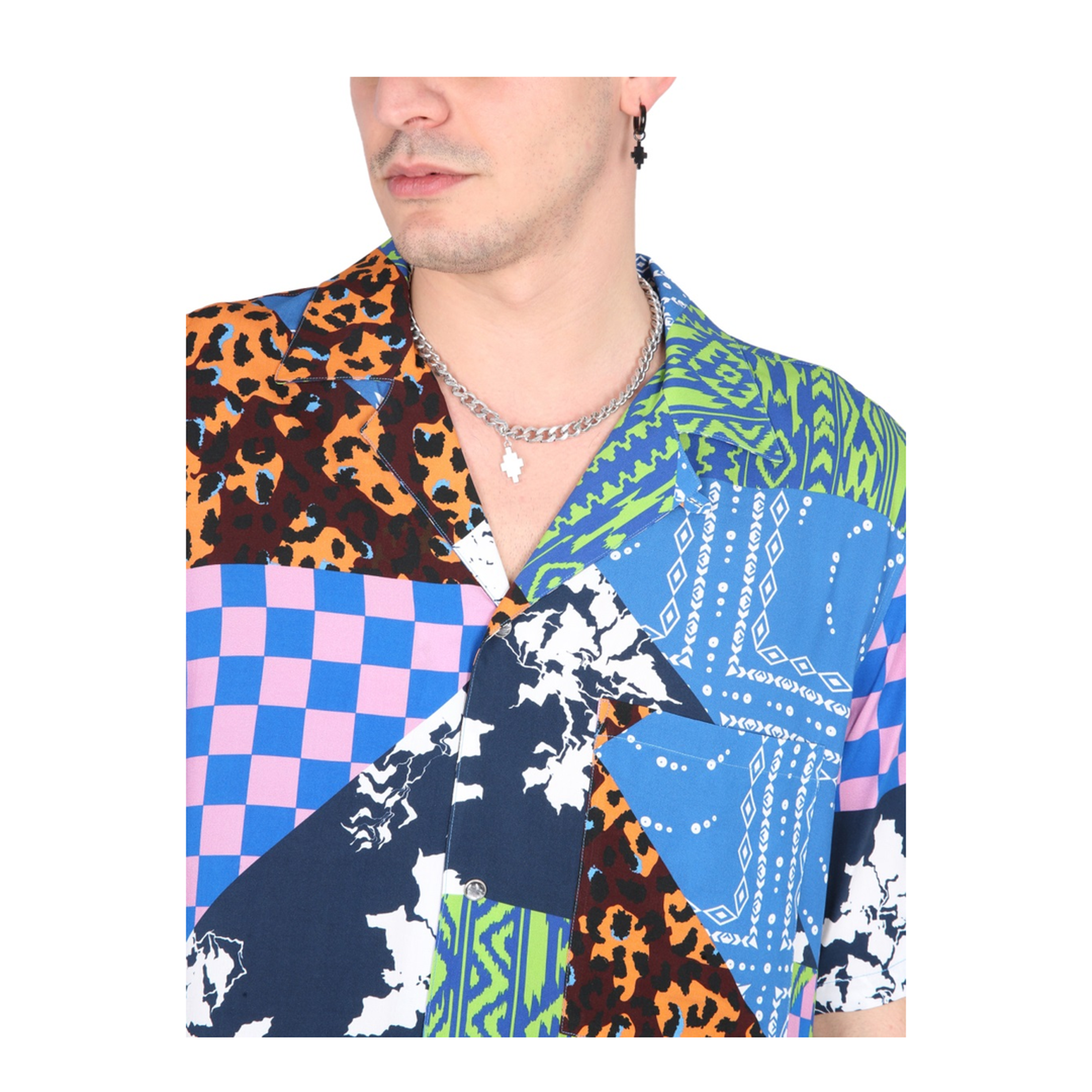 MAYFEYR - MARCELO BURLON COUNTY OF MILAN - Hawaii Mix Match Shirt - CMGG001S23FAB0024584