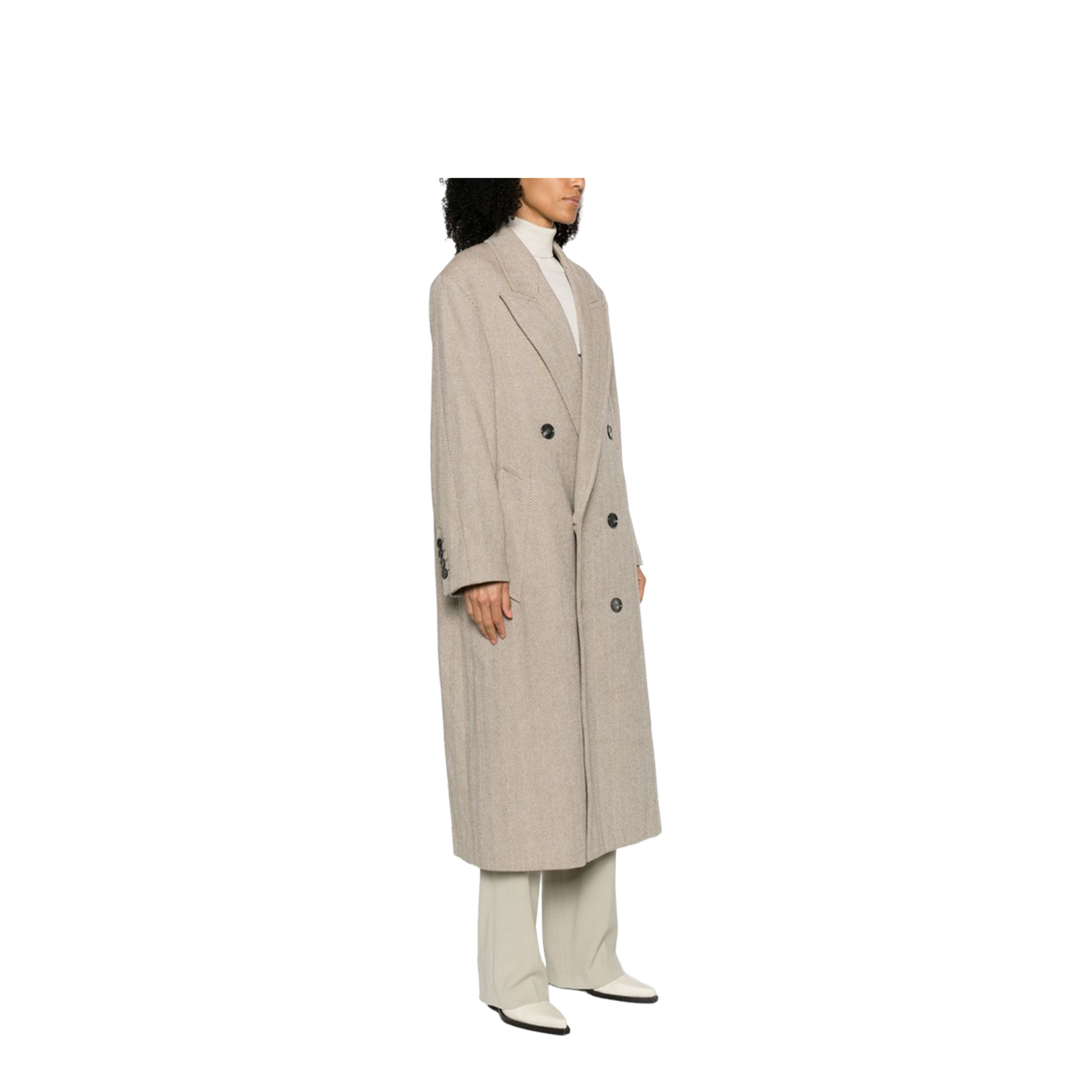 Beige Wool Coat
