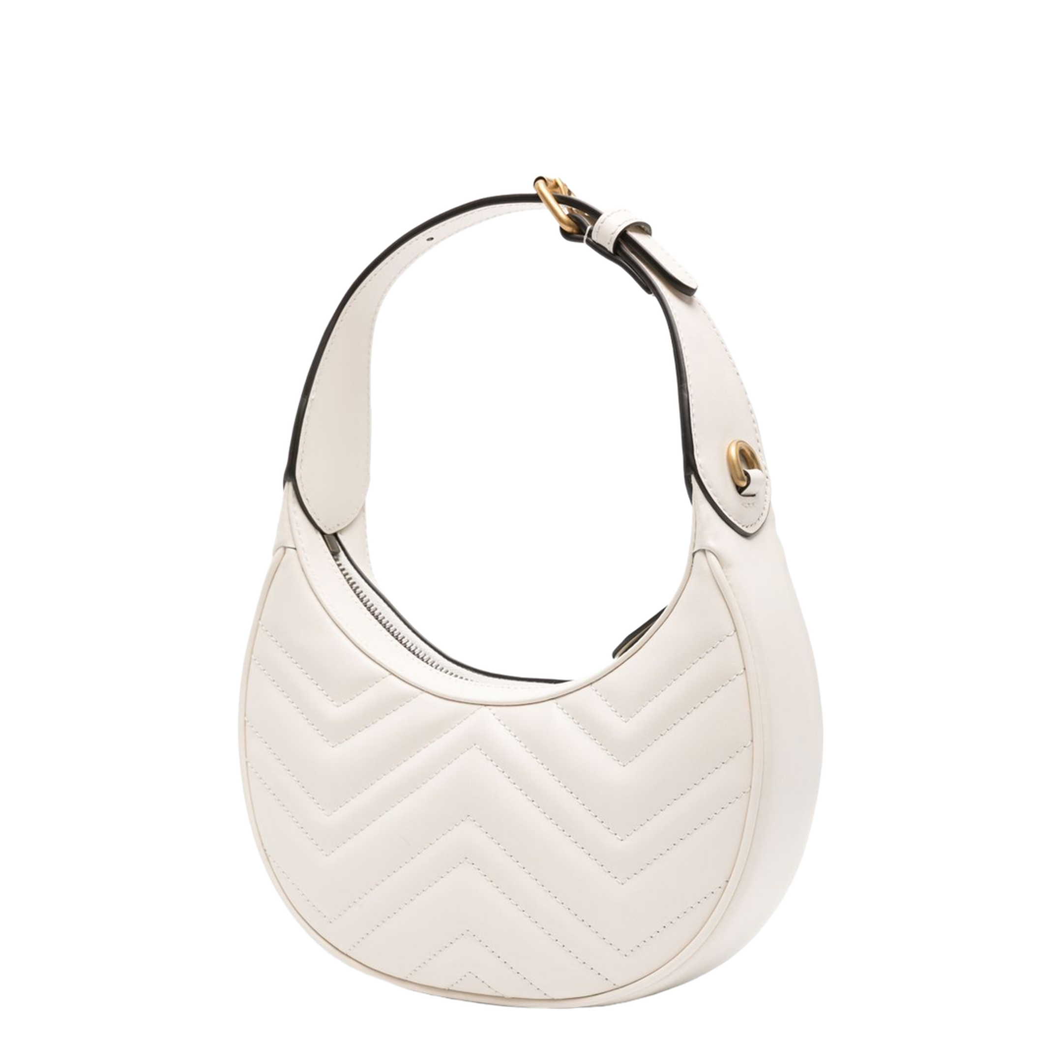 Small Shoulder Bag in White Leather