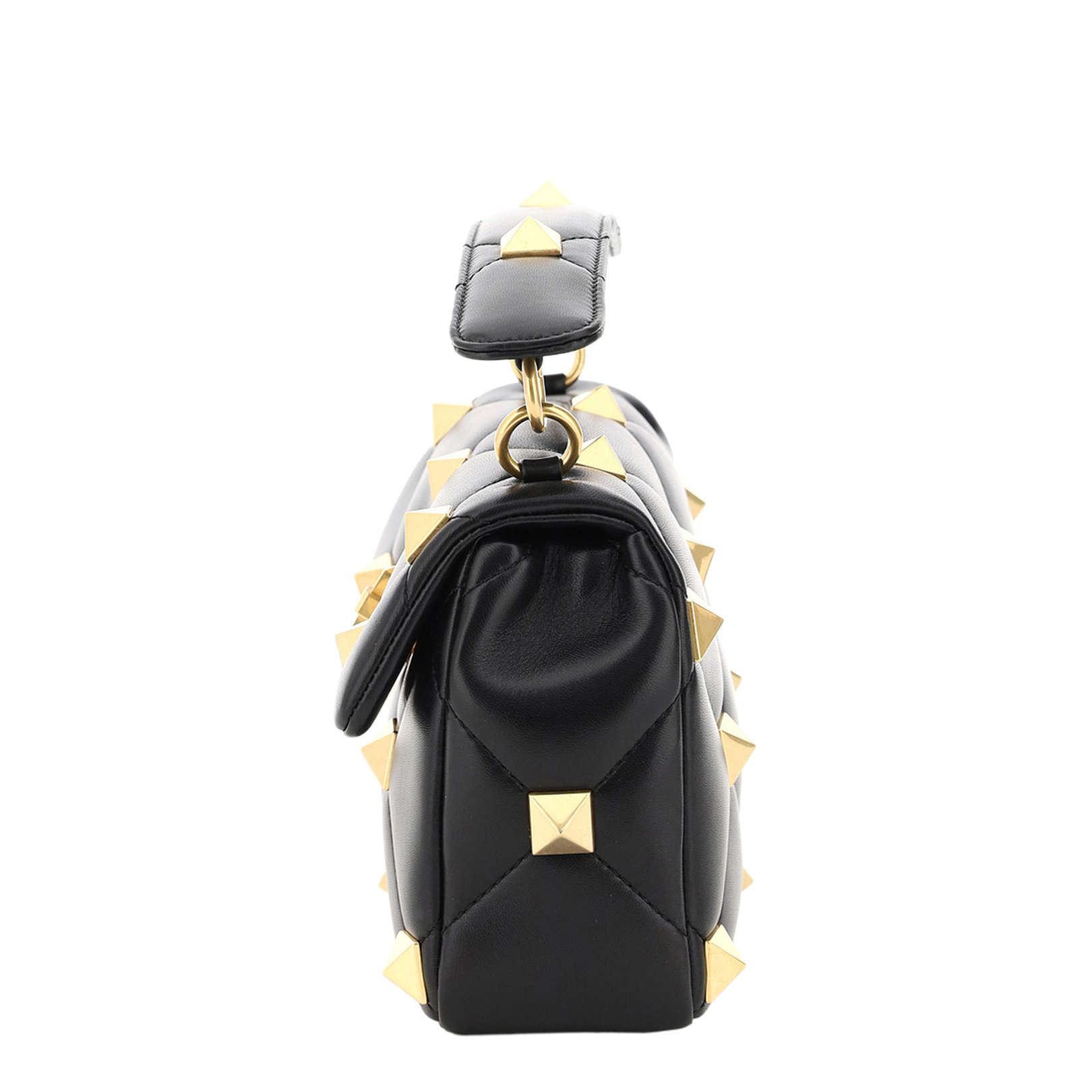 Roman Stud Medium Leather Chain Shoulder Bag