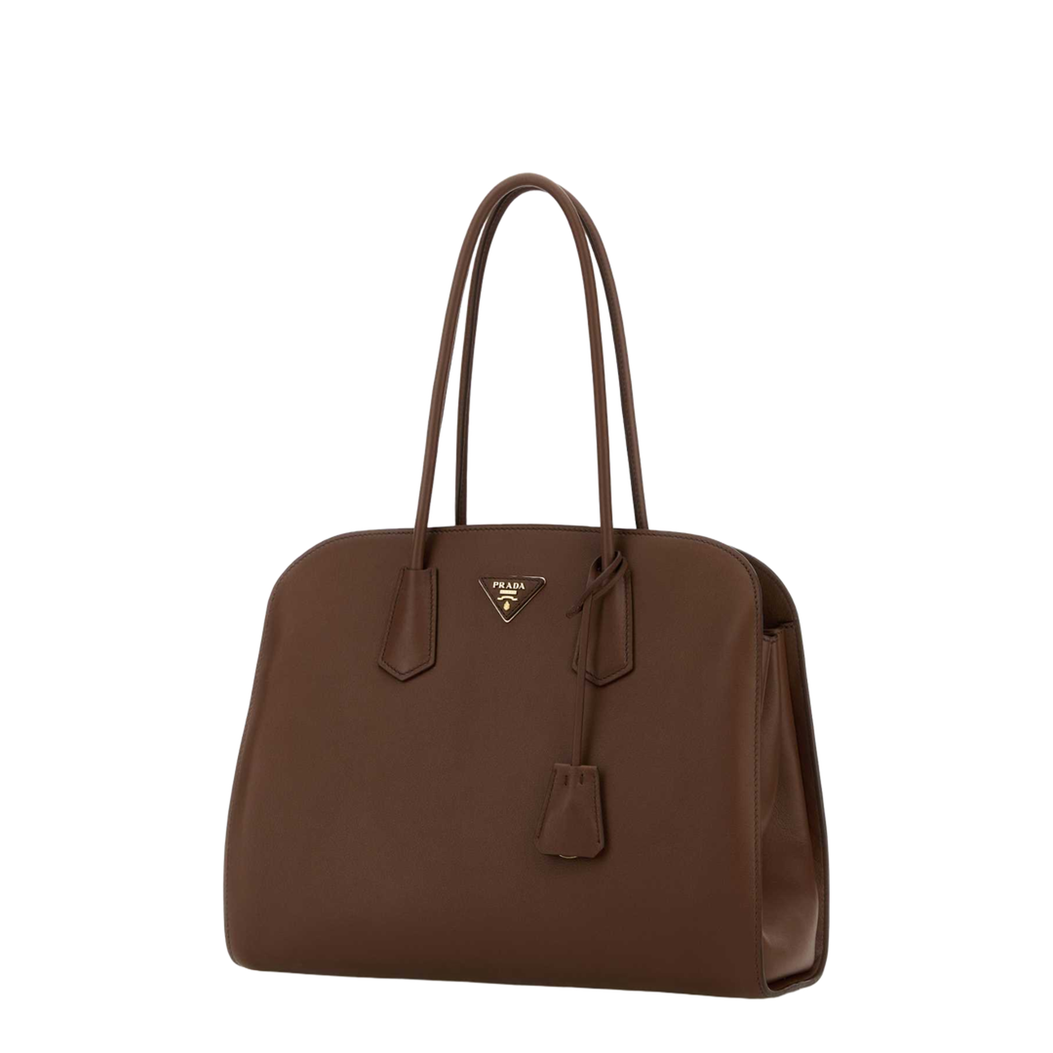 Chocolate Leather Shopping Bag