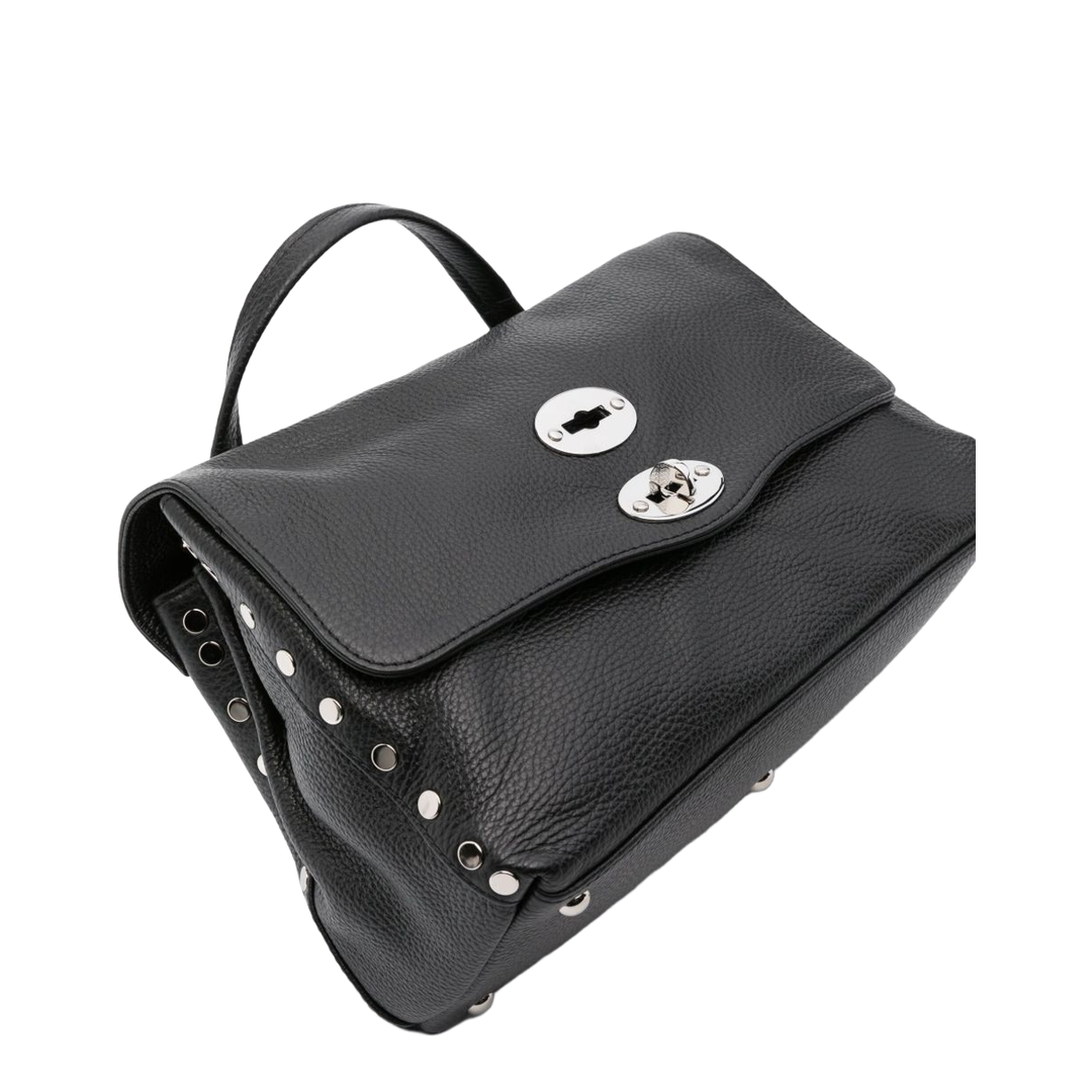 Postina Daily Small Calfskin Top-Handle Bag - Nero