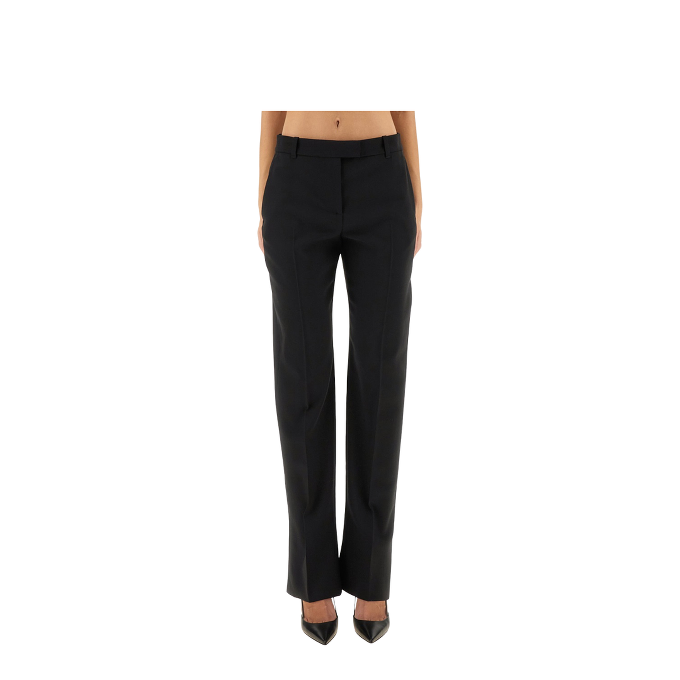 Wool Gabardine Tailored Pants