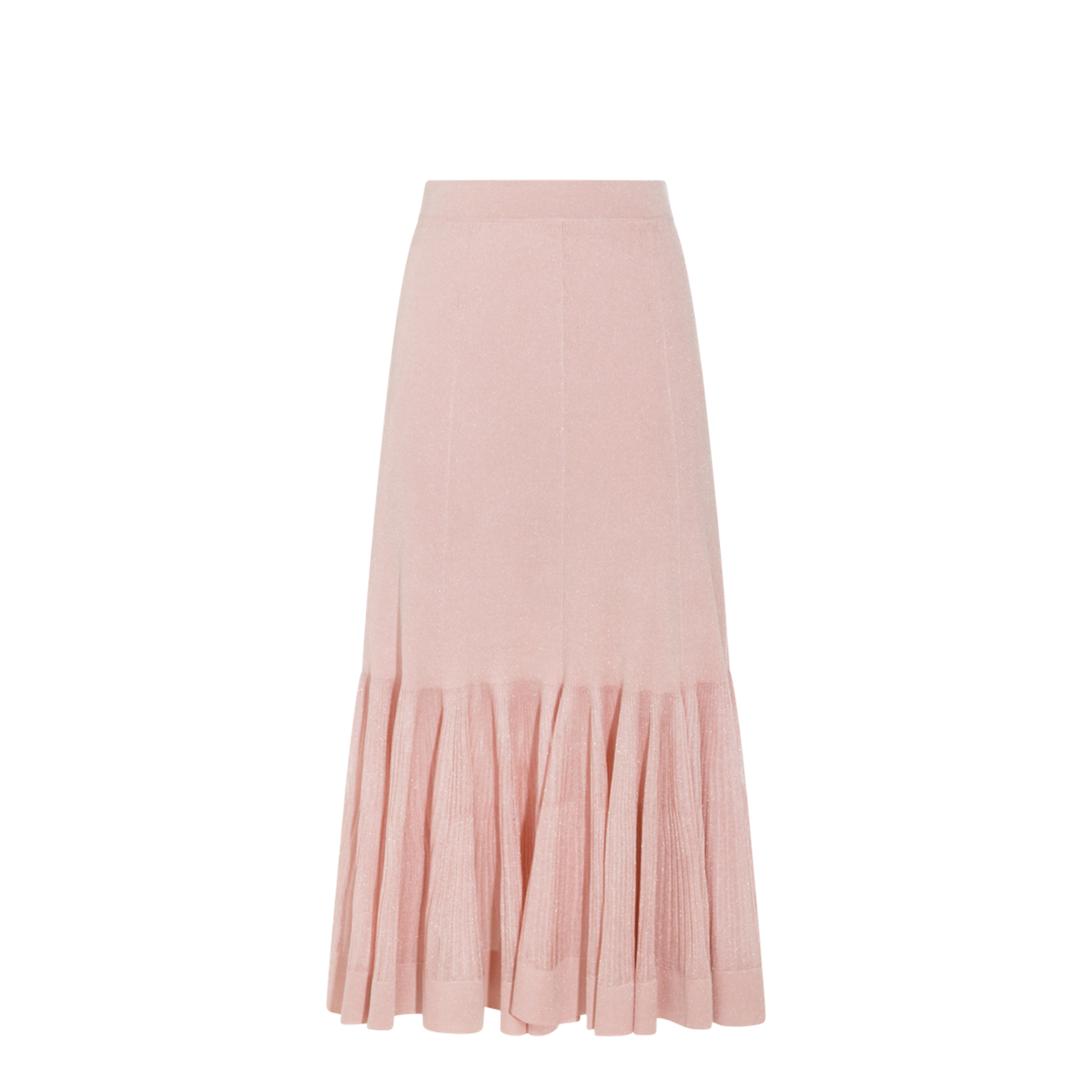Luna Pleated Frill Skirt - Dusty Pink