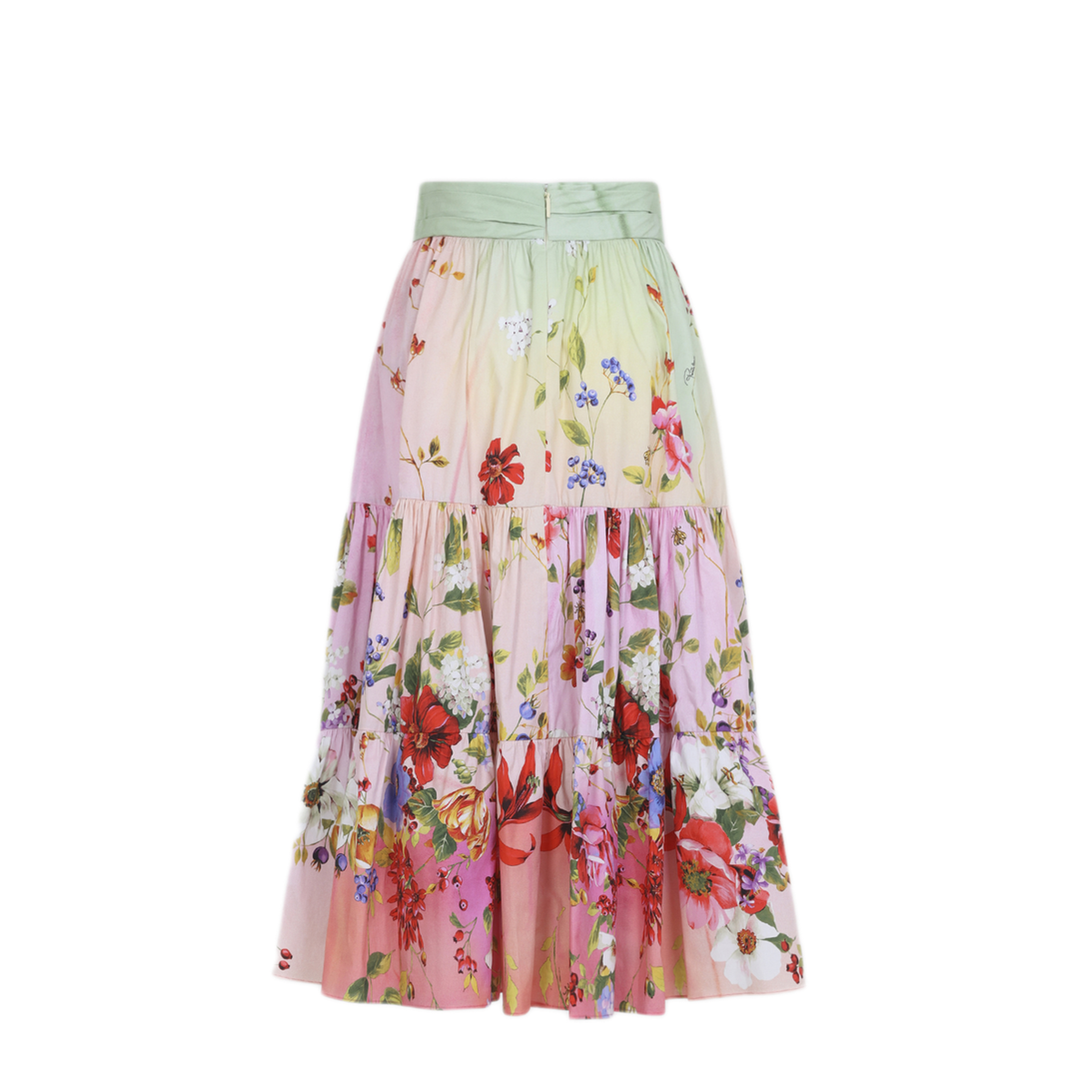 MAYFEYR - ROBERTO CAVALLI - Miami Flowers Cotton Midi Skirt - WQT3033AR32D0509