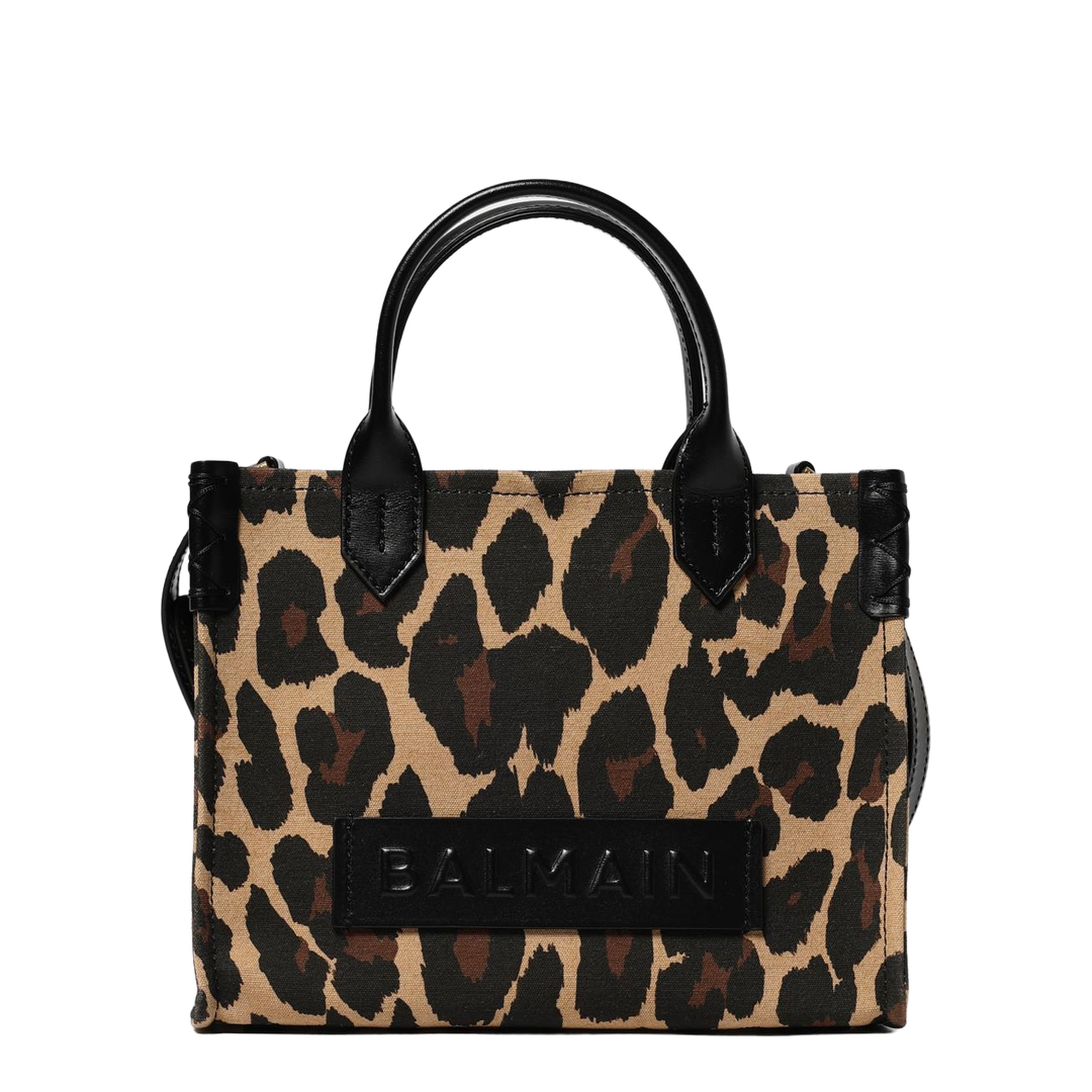 Embossed Logo Bag with Top Handle and Adjustable Detachable Strap