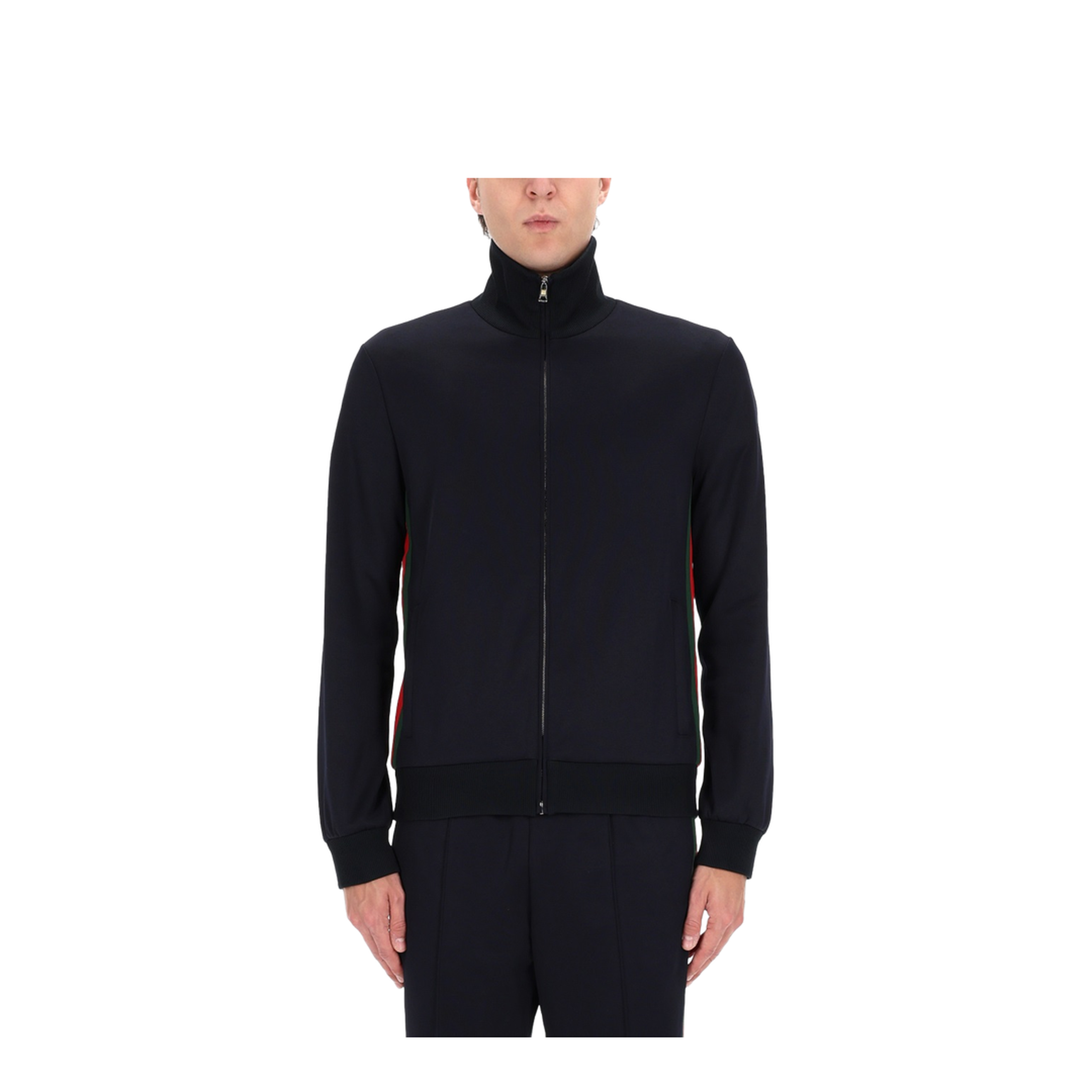 Blue Full Zip Jacket With Zip Closure