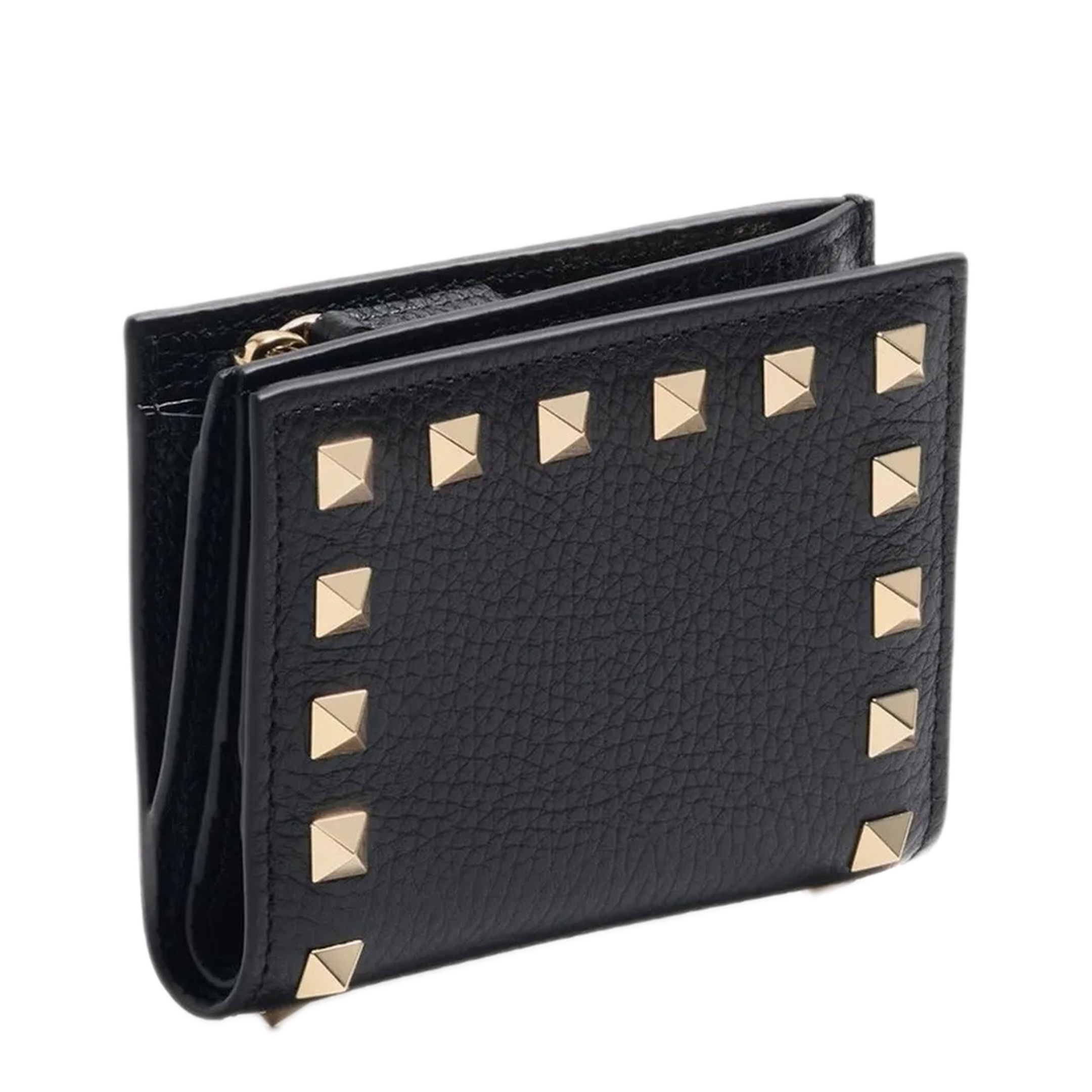 MAYFEYR - Valentino - Rockstud Grainy Leather Flap Wallet - WP0AR5VSH0NO