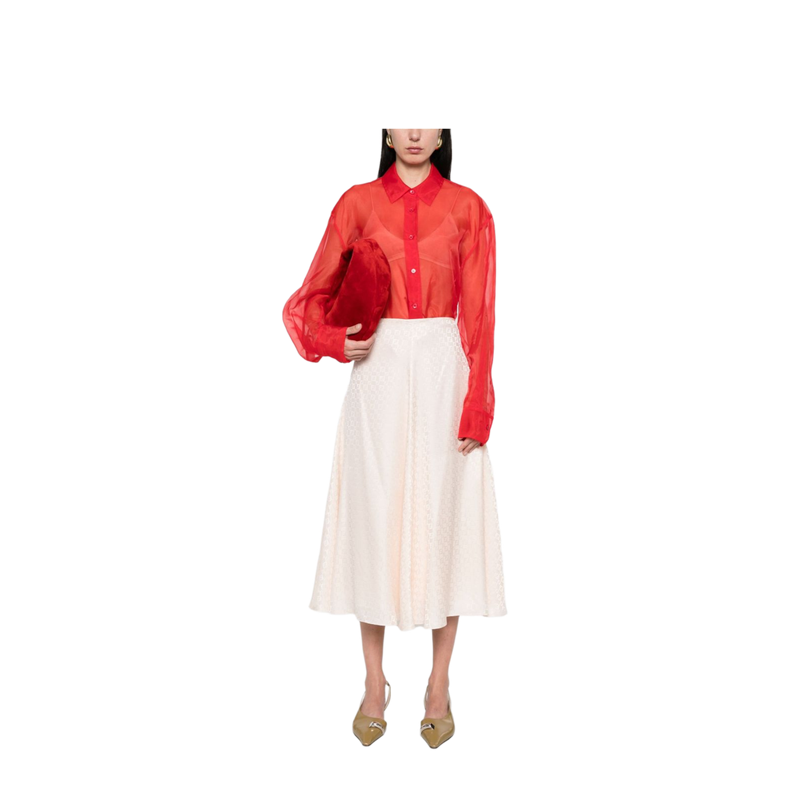 Flared Midi Skirt