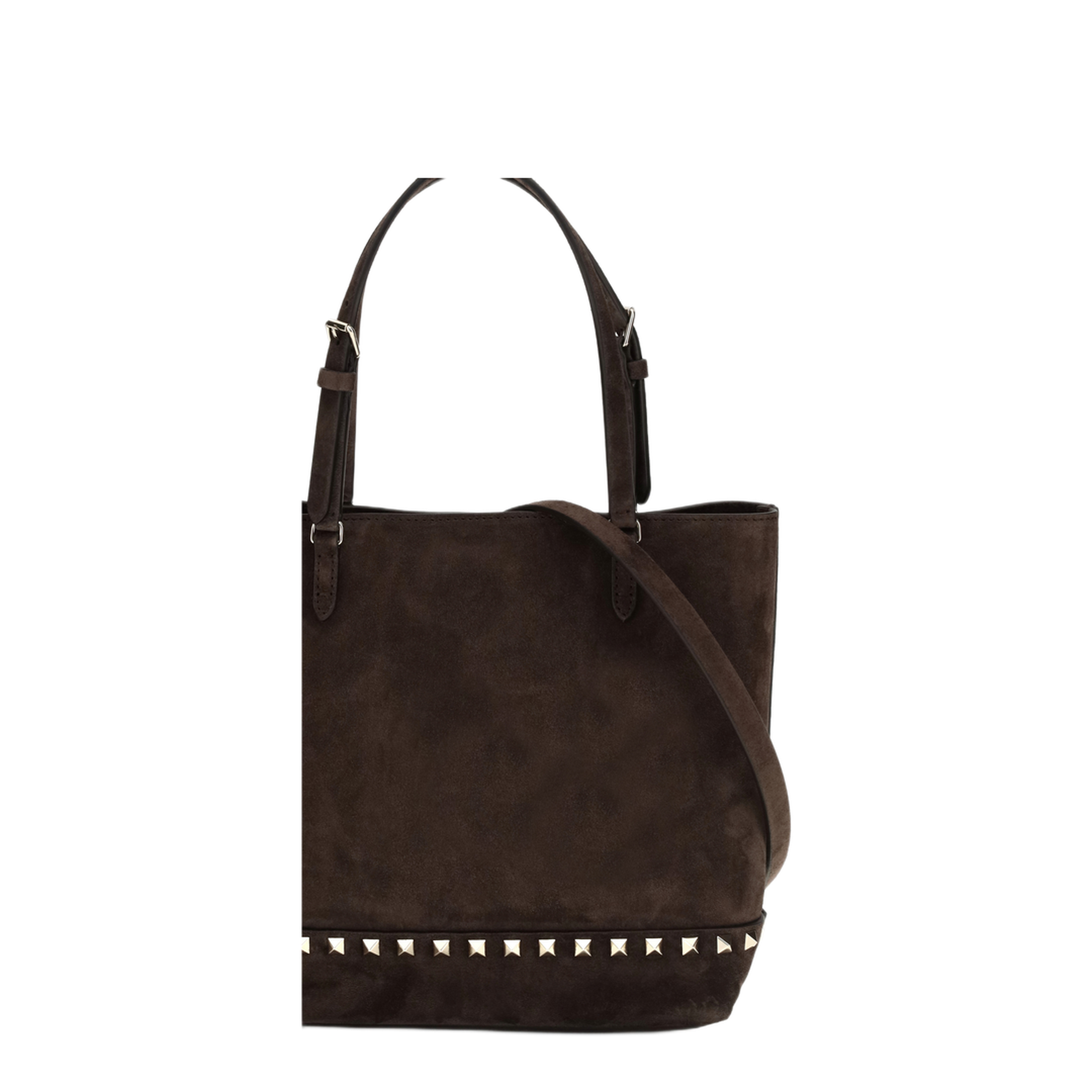 MAYFEYR - Valentino - Small Rockstud Suede Tote Bag - 9W2B0T75KQQ