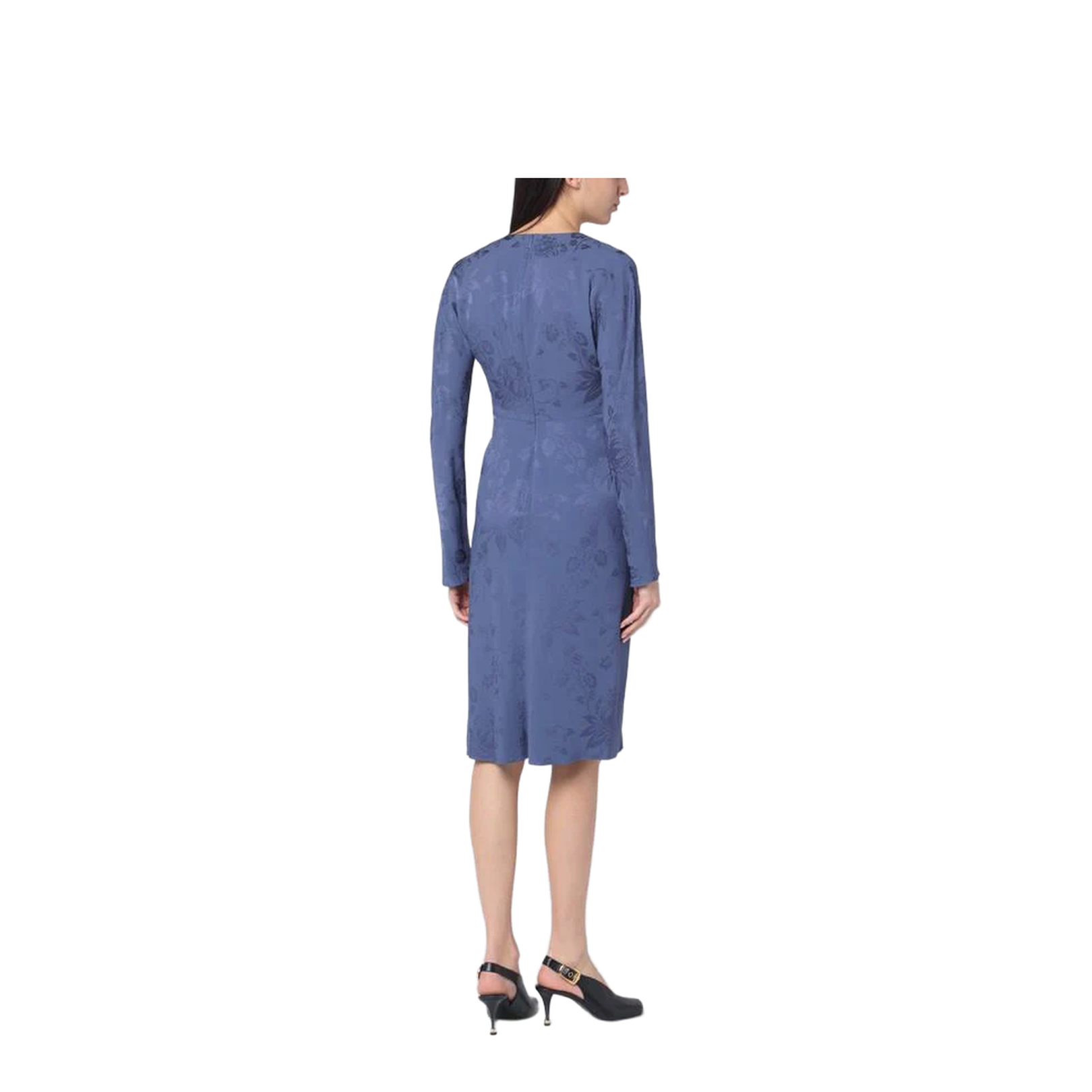 Jacquard-Effect Dress In Cornflower