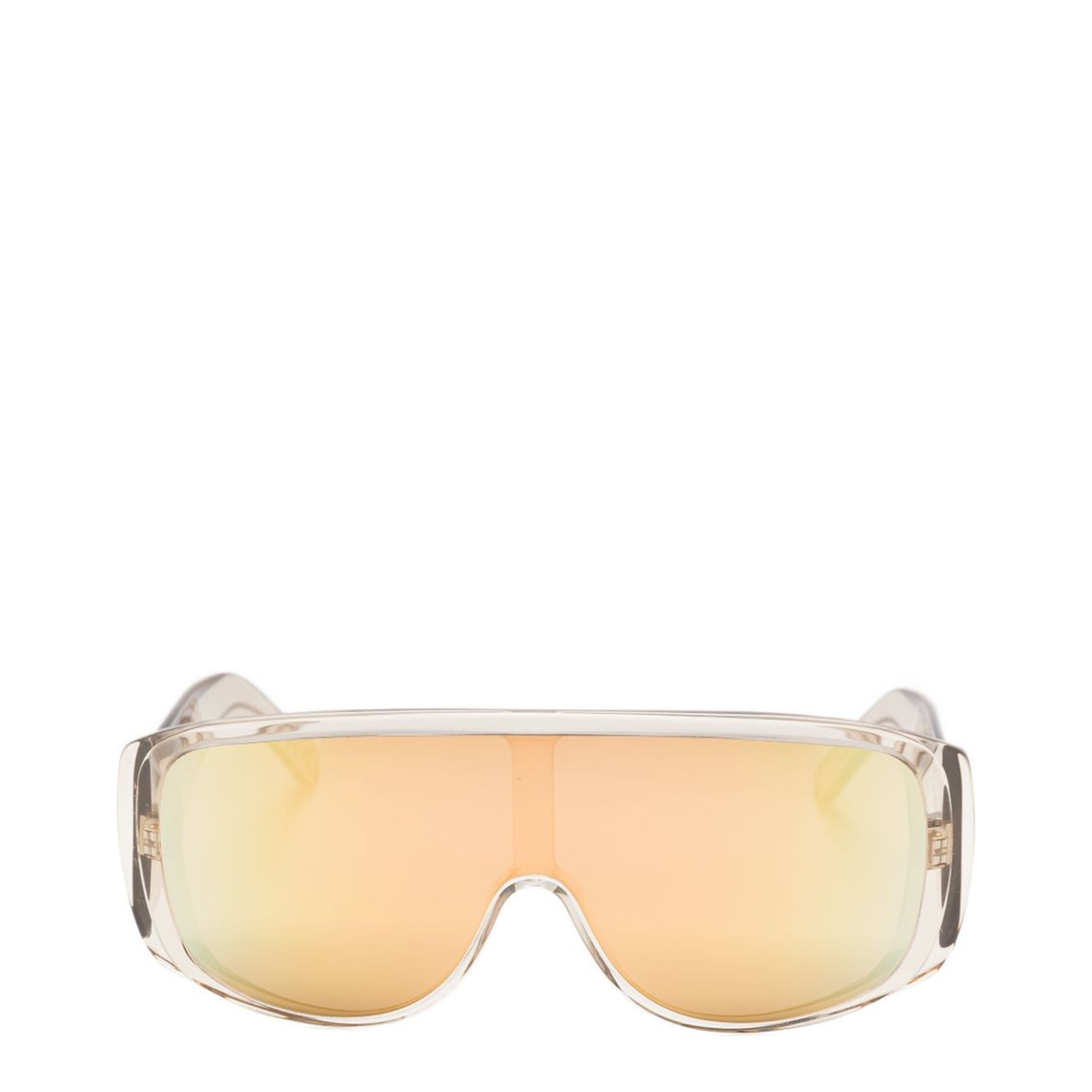 Ivory Mirrored Lens Rectangular Frame Glasses