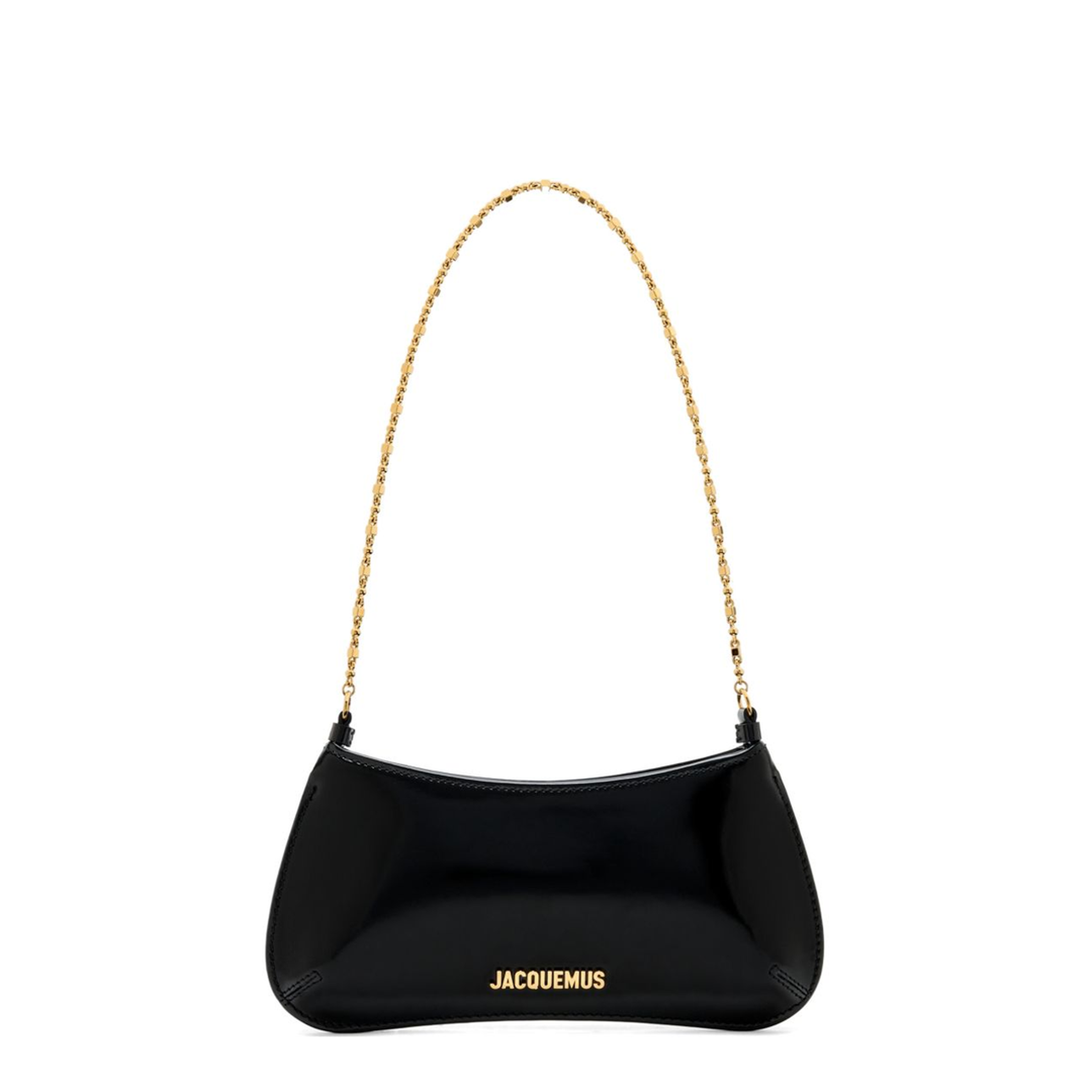Le Petit Bisou Chaîne Calf Leather Shoulder Bag - Black
