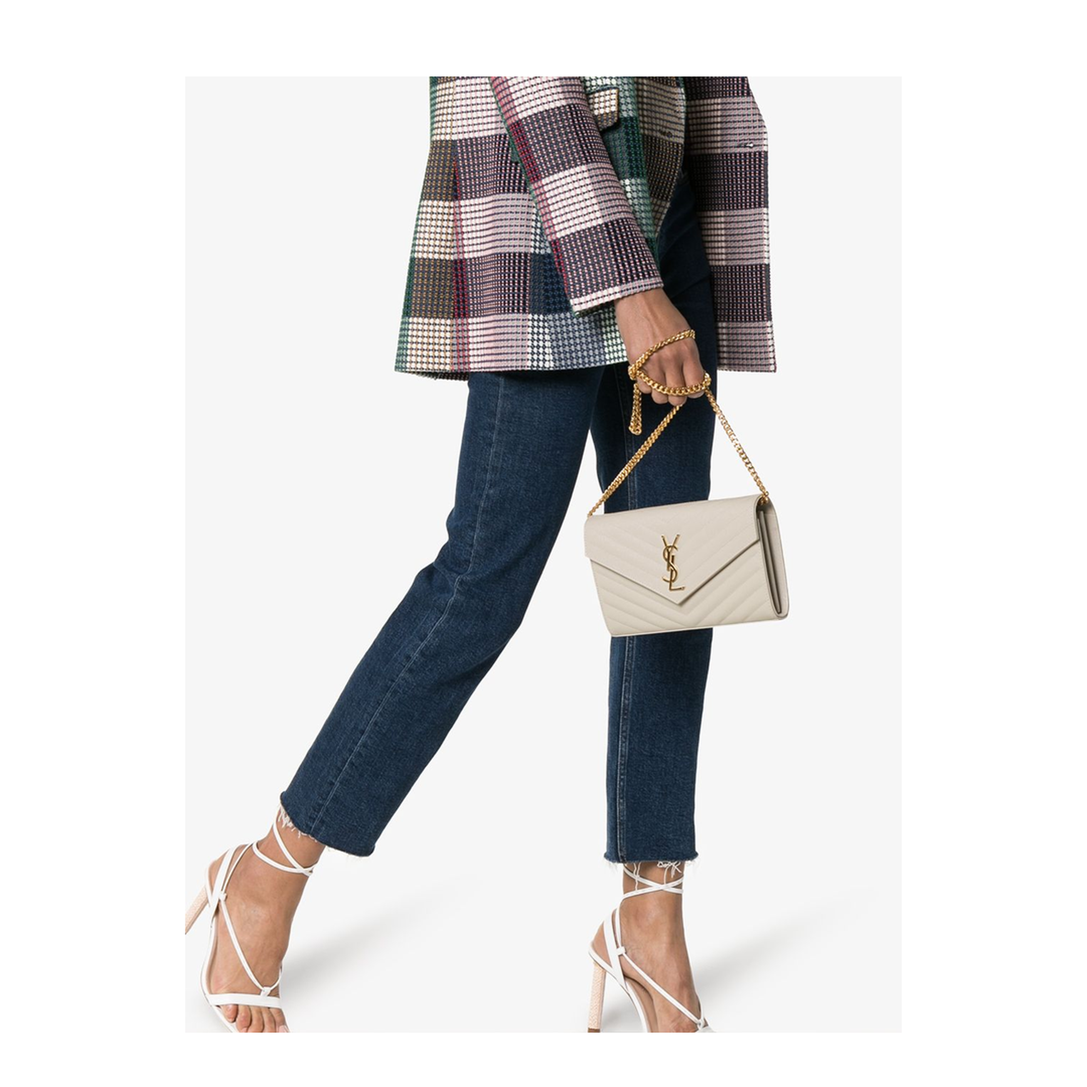 Classic Cassandre Chain Wallet In Grain De Poudre Leather