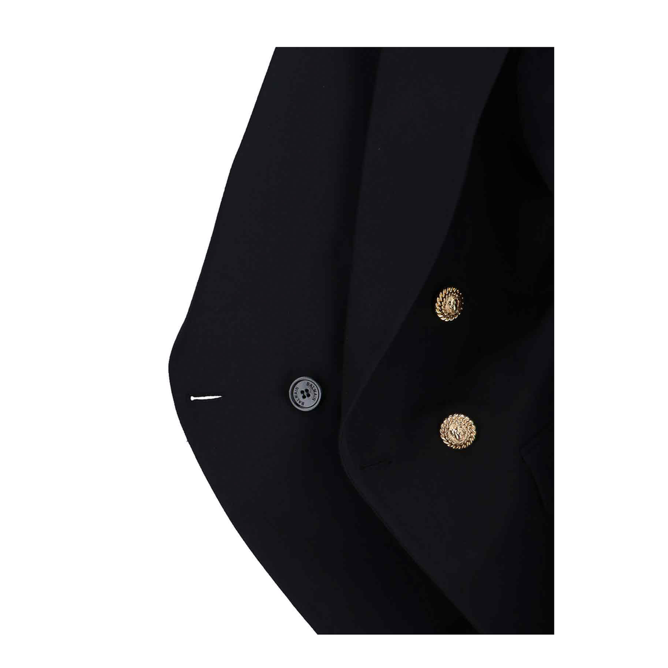 Black Virgin Wool 6-Button Jacket