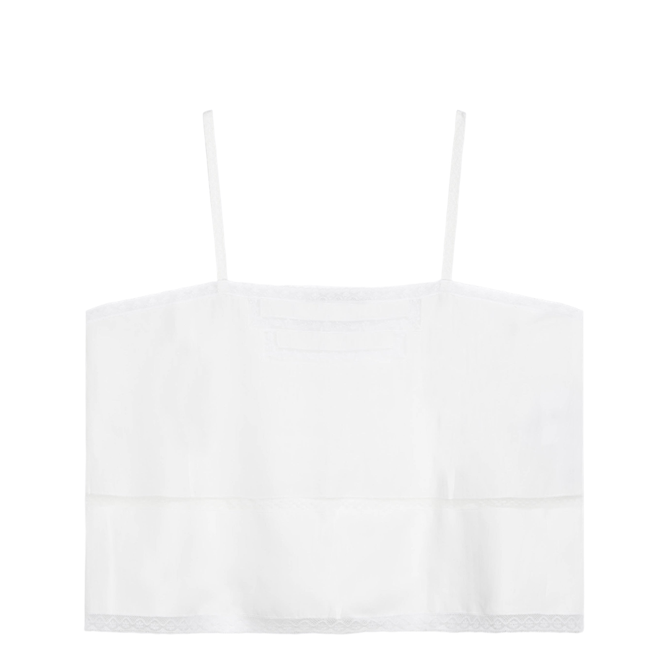 MAYFEYR - Prada - White Linen And Lace Top - P902OROOO192TF0009