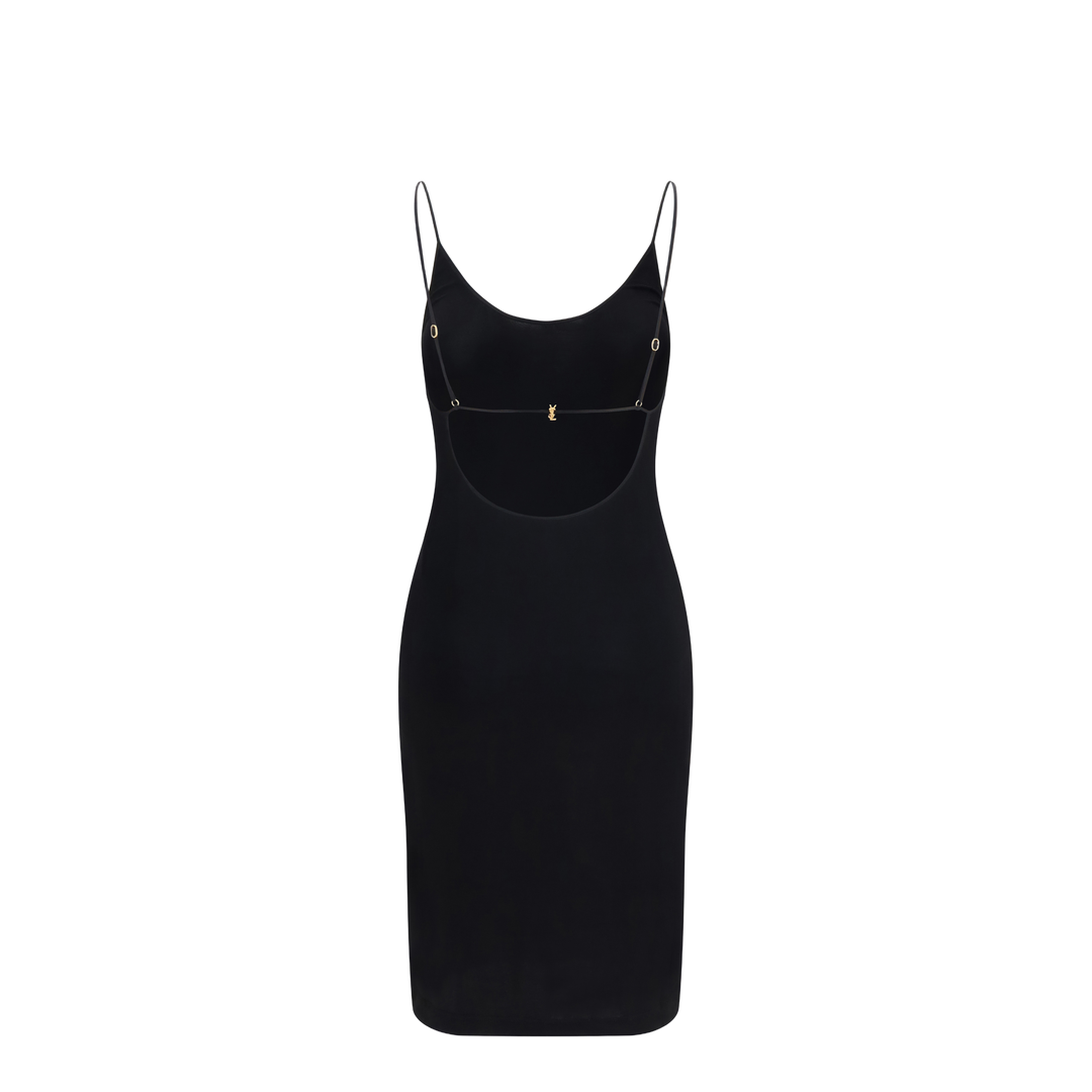 MAYFEYR - Saint Laurent - Cassandre Open-Back Ribbed-Knit Dress - 868281Y38DS
