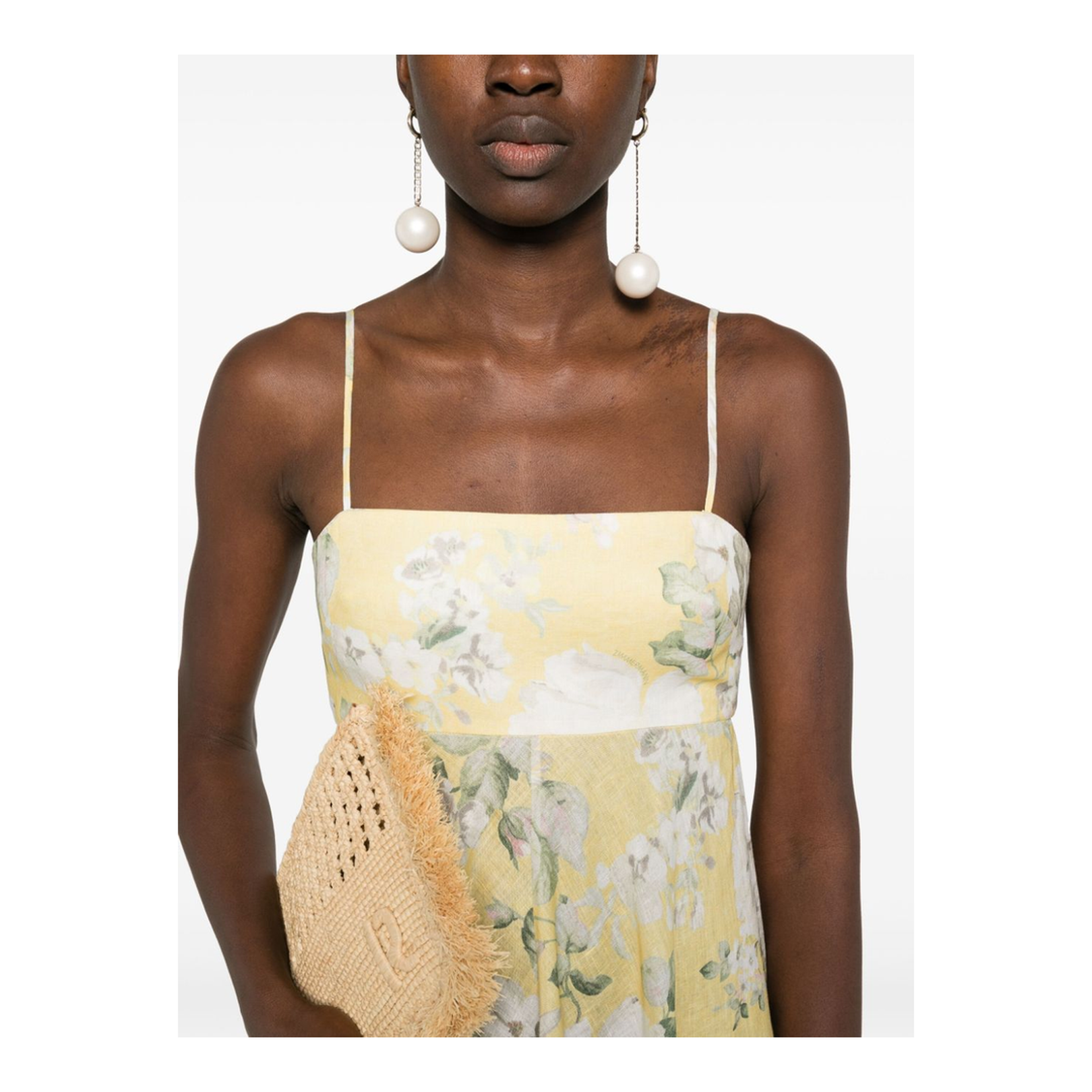 Floral Print Linen Dress