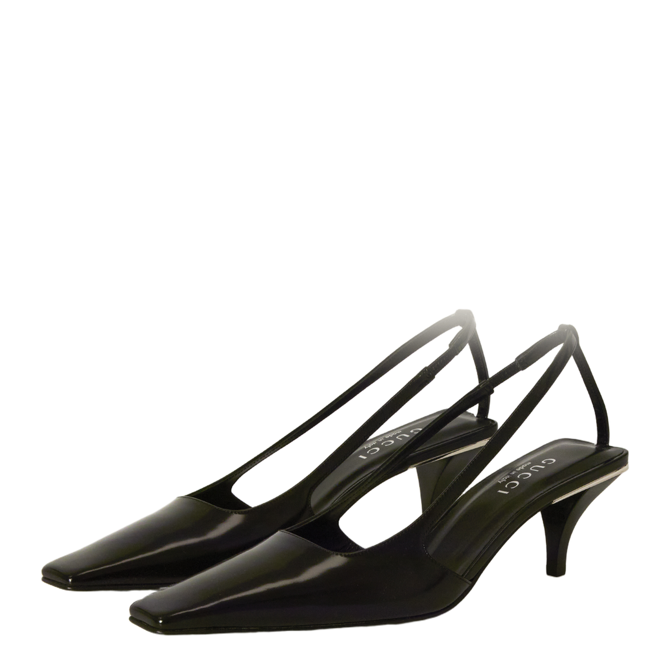 Crystal Logo Slingback Pumps