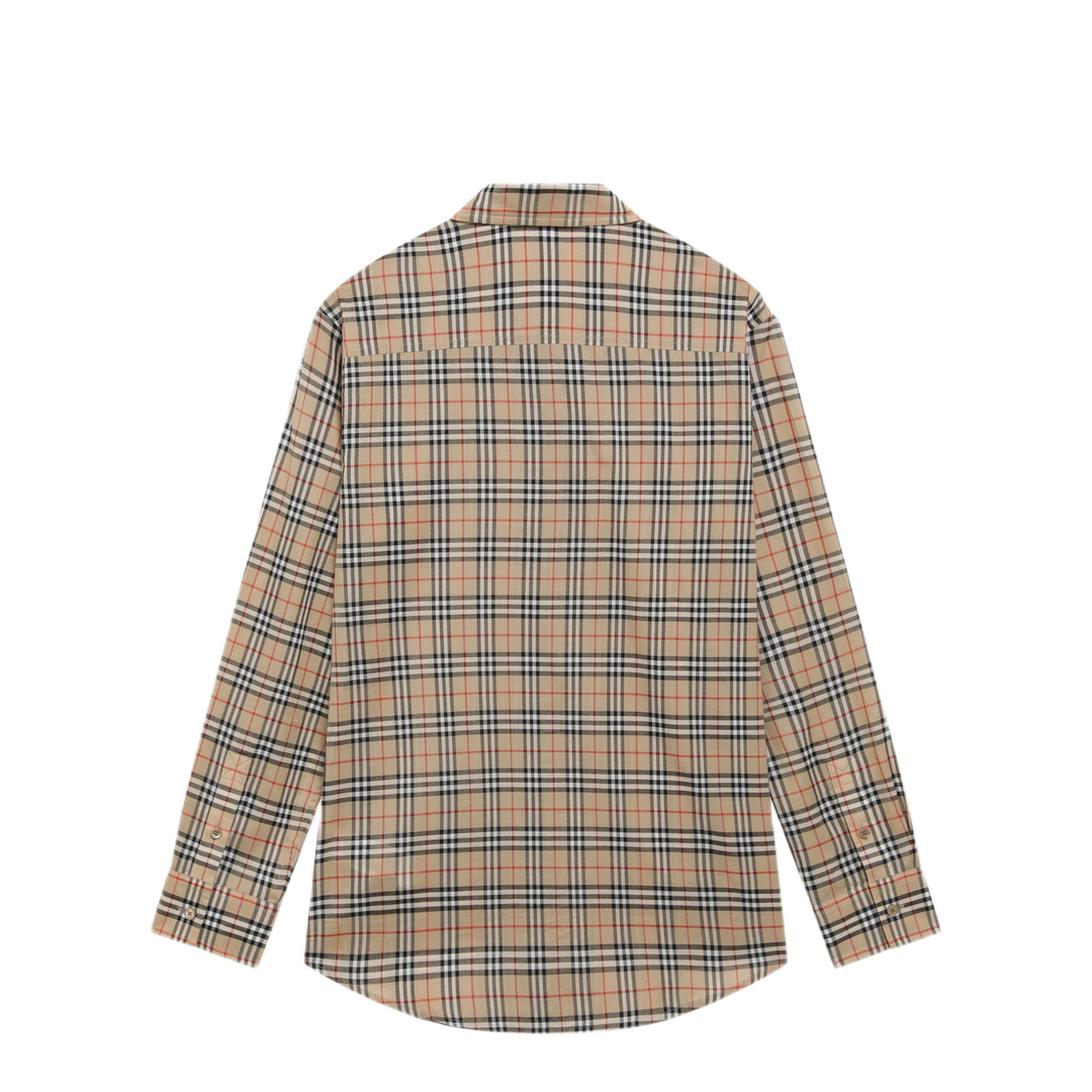 MAYFEYR - Burberry - Beige Cotton Shirt With Check Pattern - 8127758175574B9368