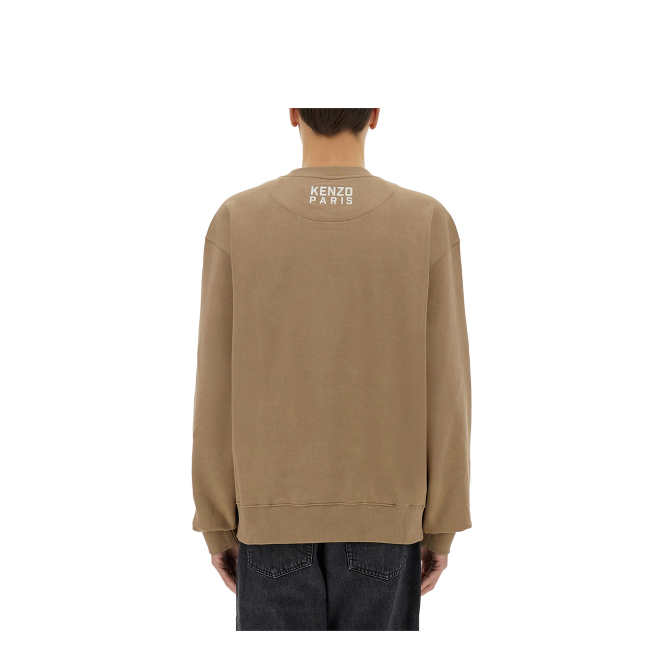 Happy Tiger Embroidered Sweatshirt in Cotton