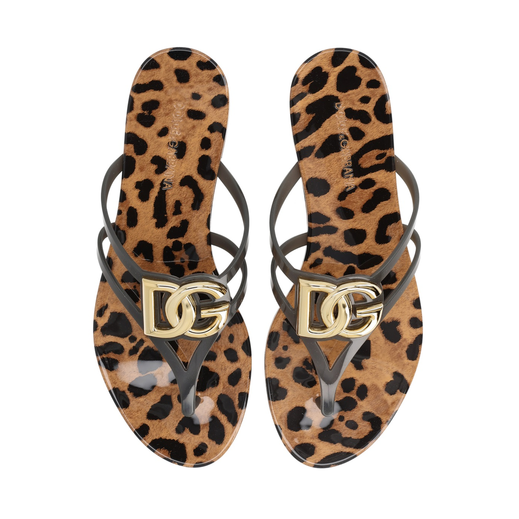 MAYFEYR - Dolce & Gabbana - Rubber Beachwear Slides With Logo And Leo Print - CW2418AY850HY13M