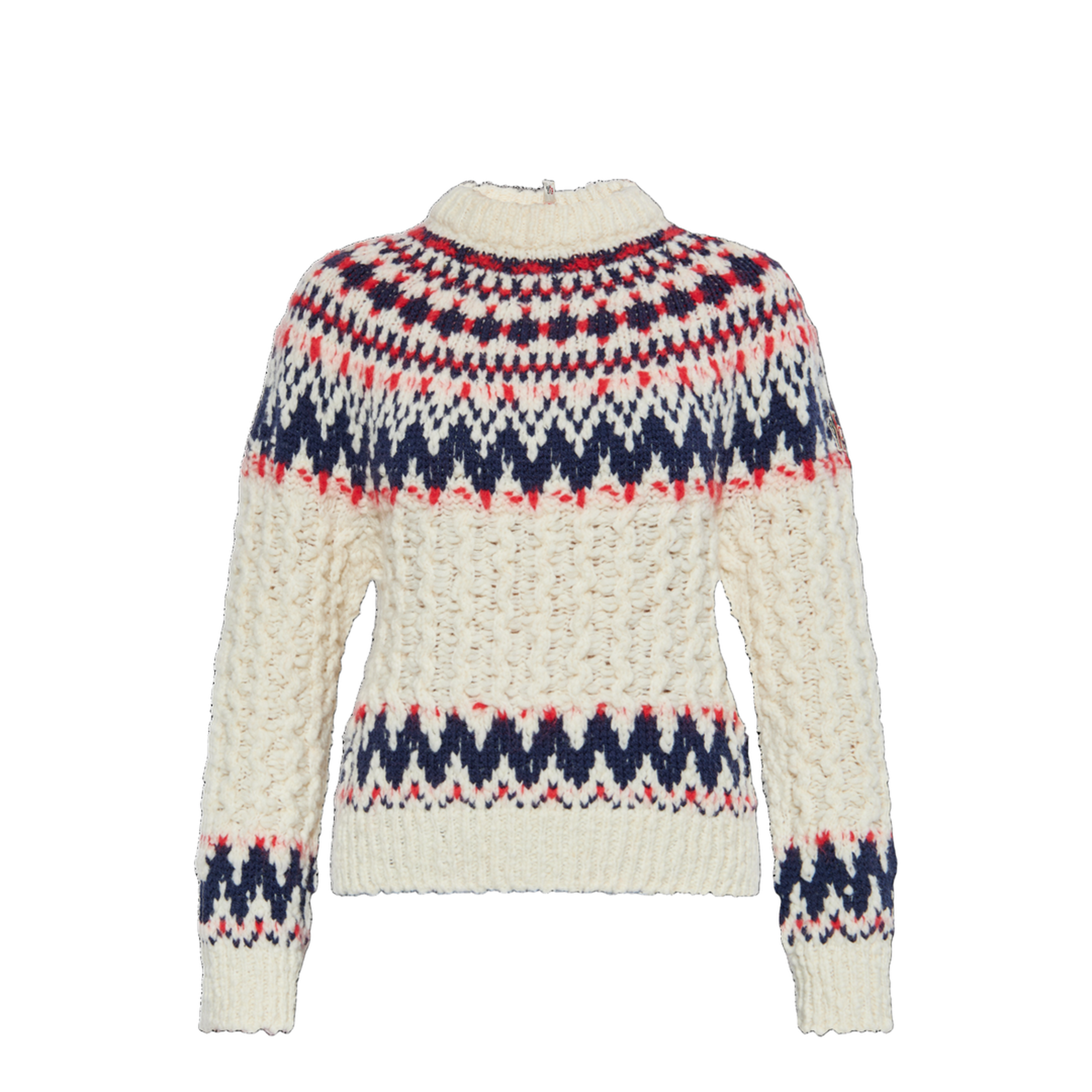 Geometric Jacquard Wool Blend Jumper