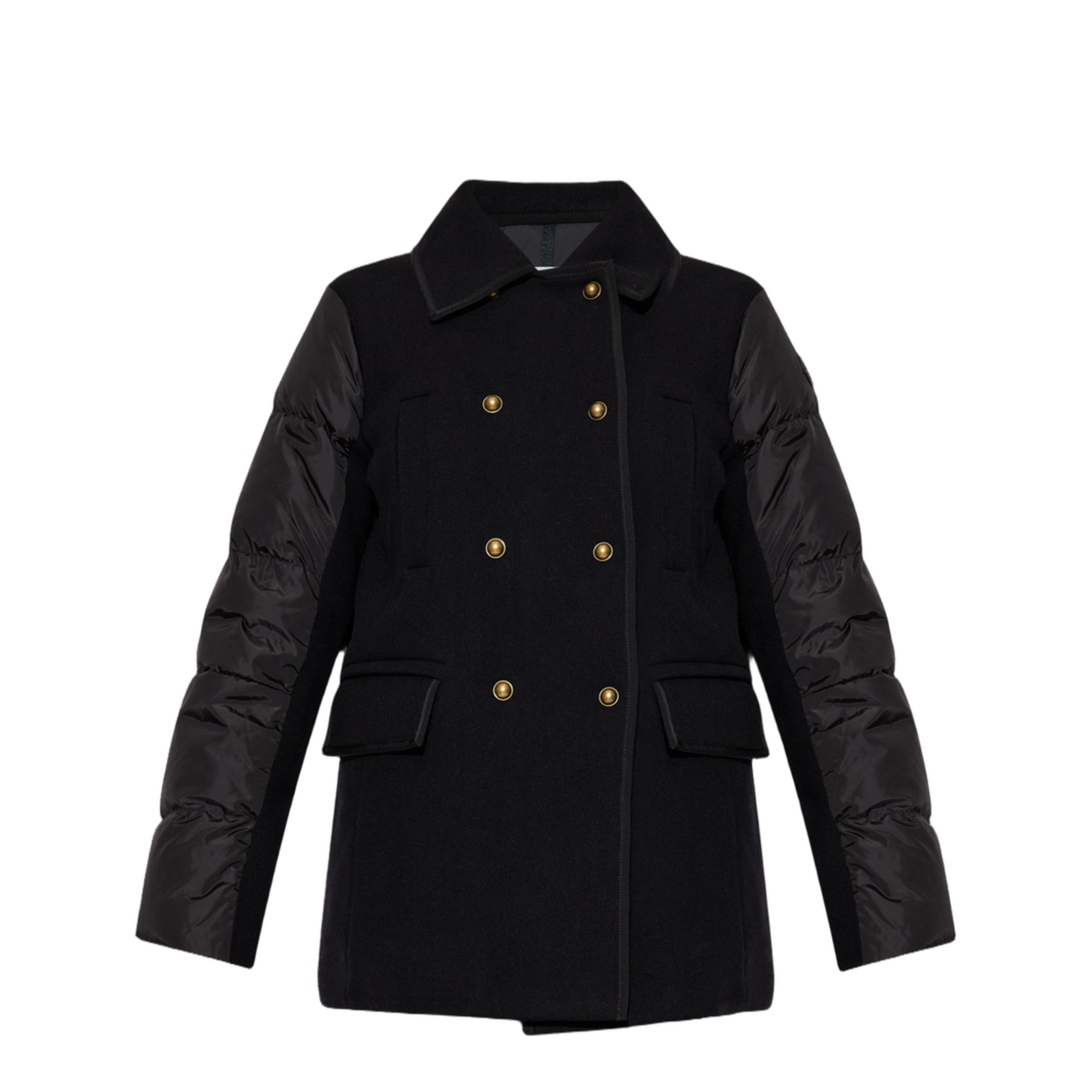 Black Chaillo Wool Down Coat