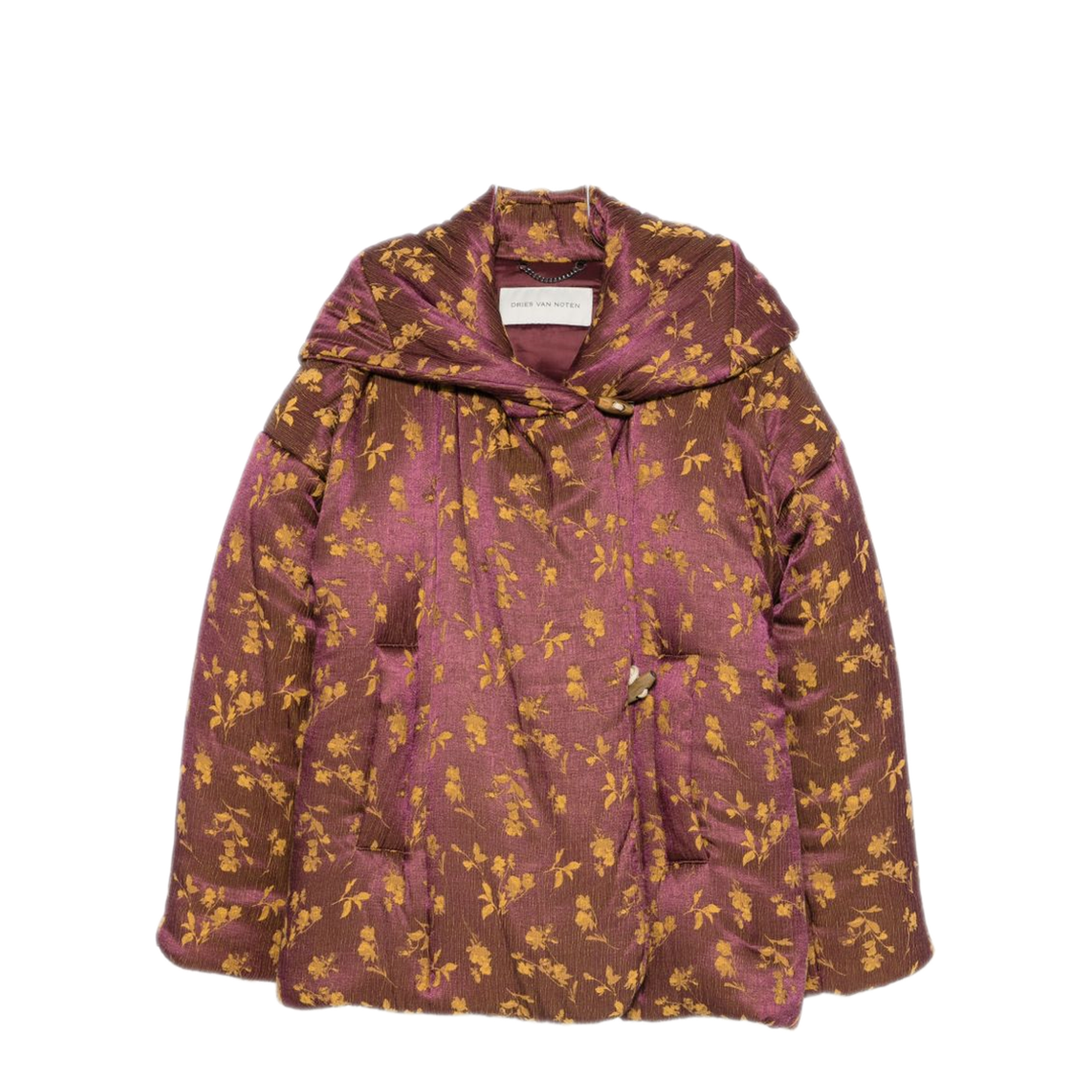 MAYFEYR - Dries Van Noten - Purple Floral Jacquard Padded Jacket - 0105054261401