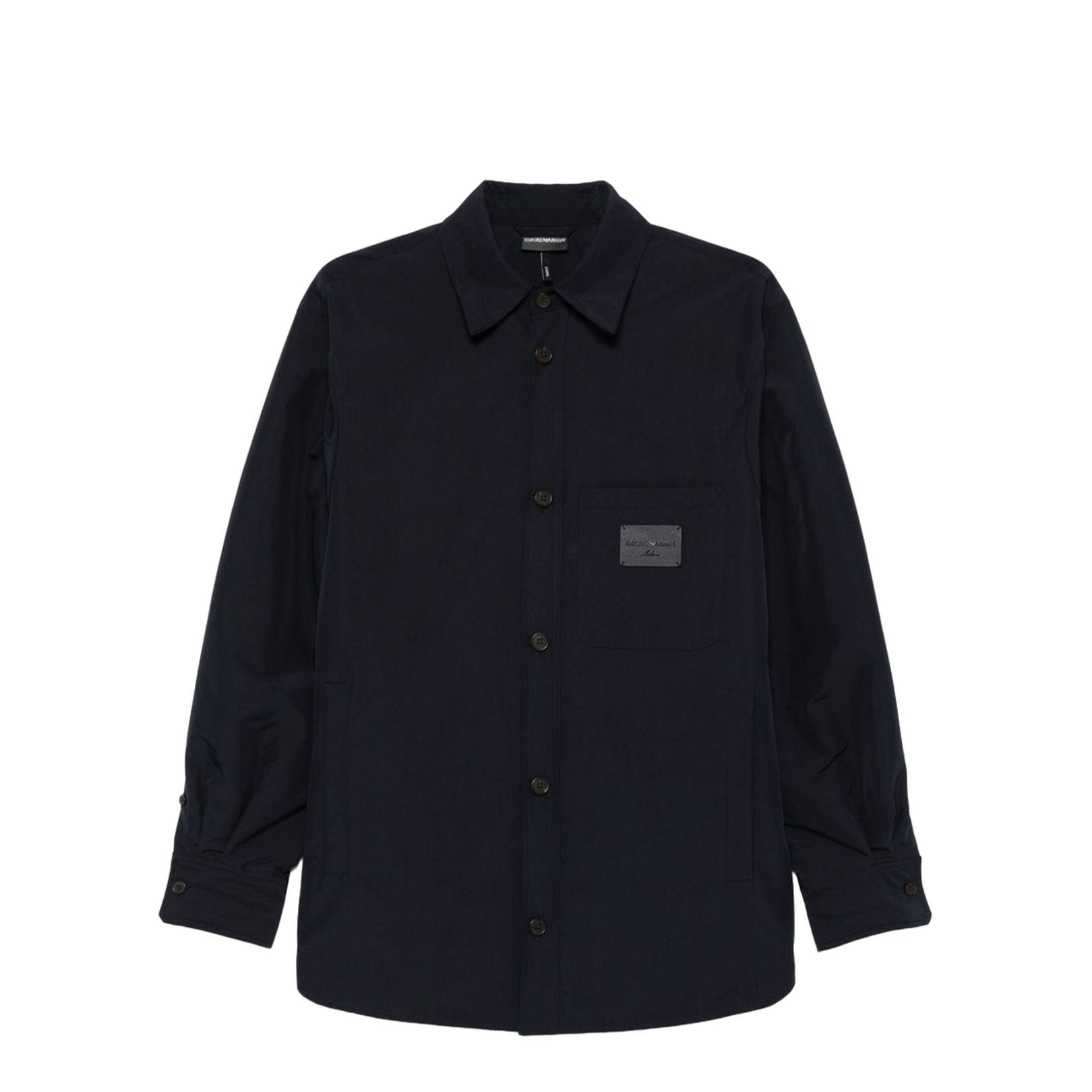 Nylon Shirt Jacket with Patch Pocket