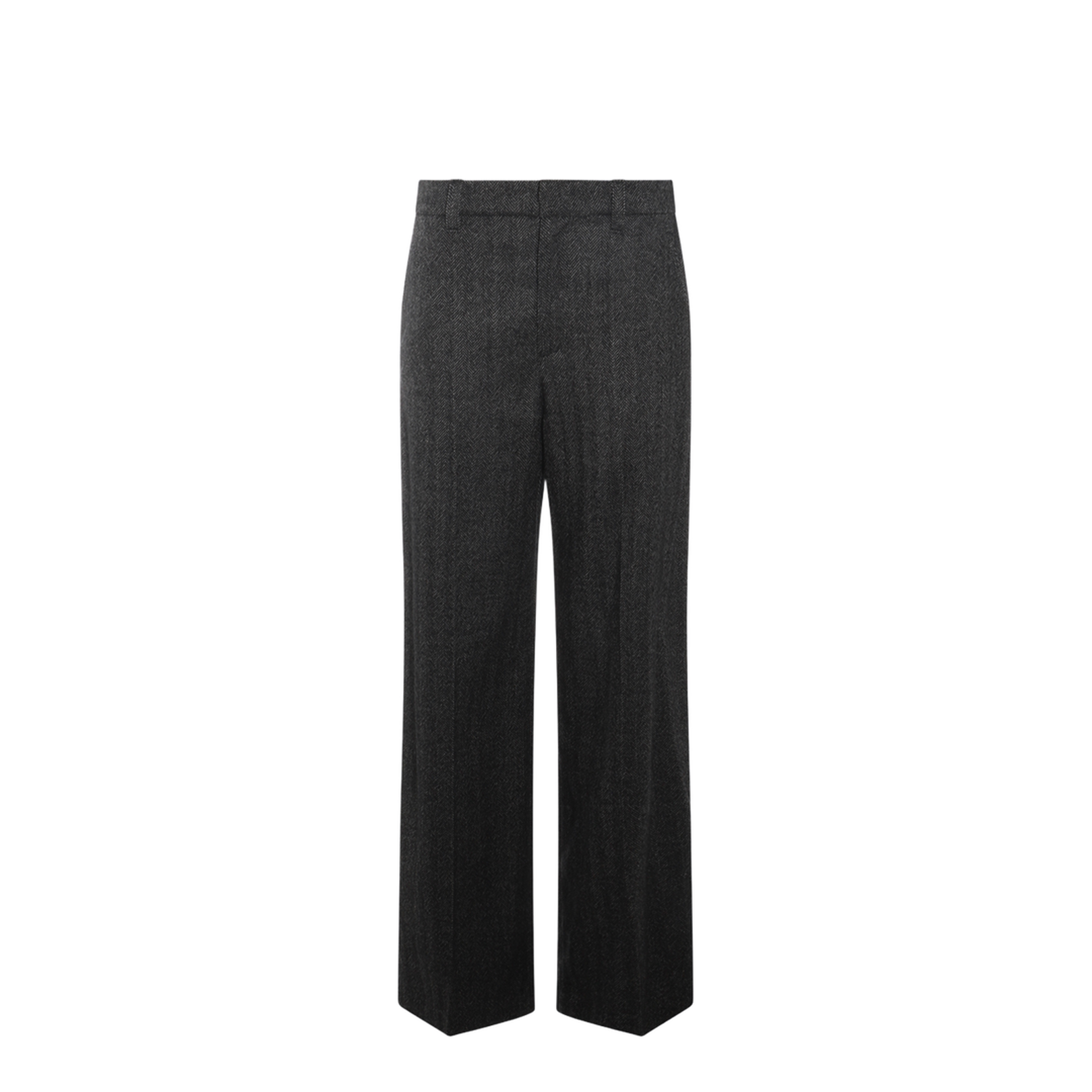 Loose Sartorial Chevron Carded Techno Wool Trousers