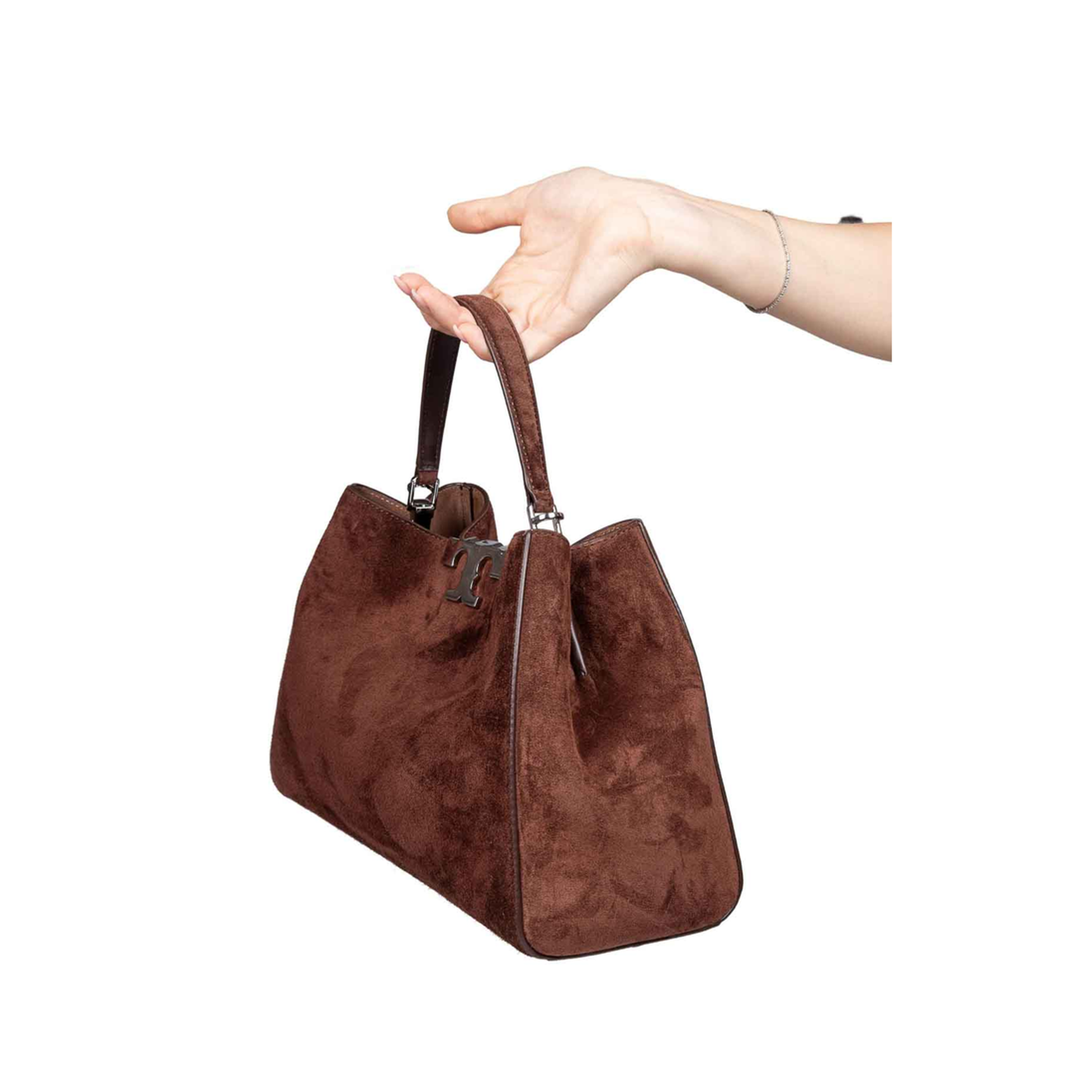 Eleanor Suede Satchel Bag