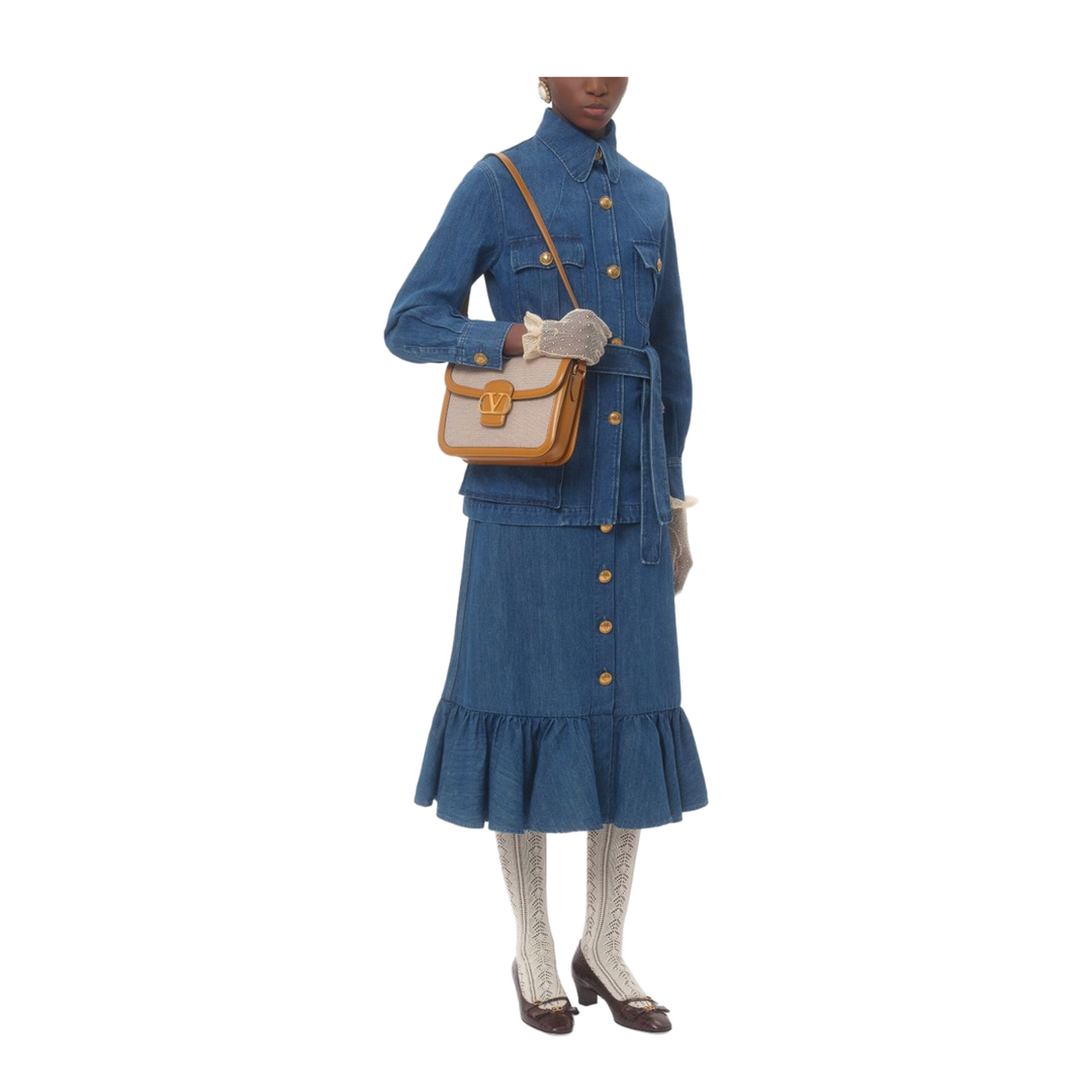 Indigo Blue Coat with Belt