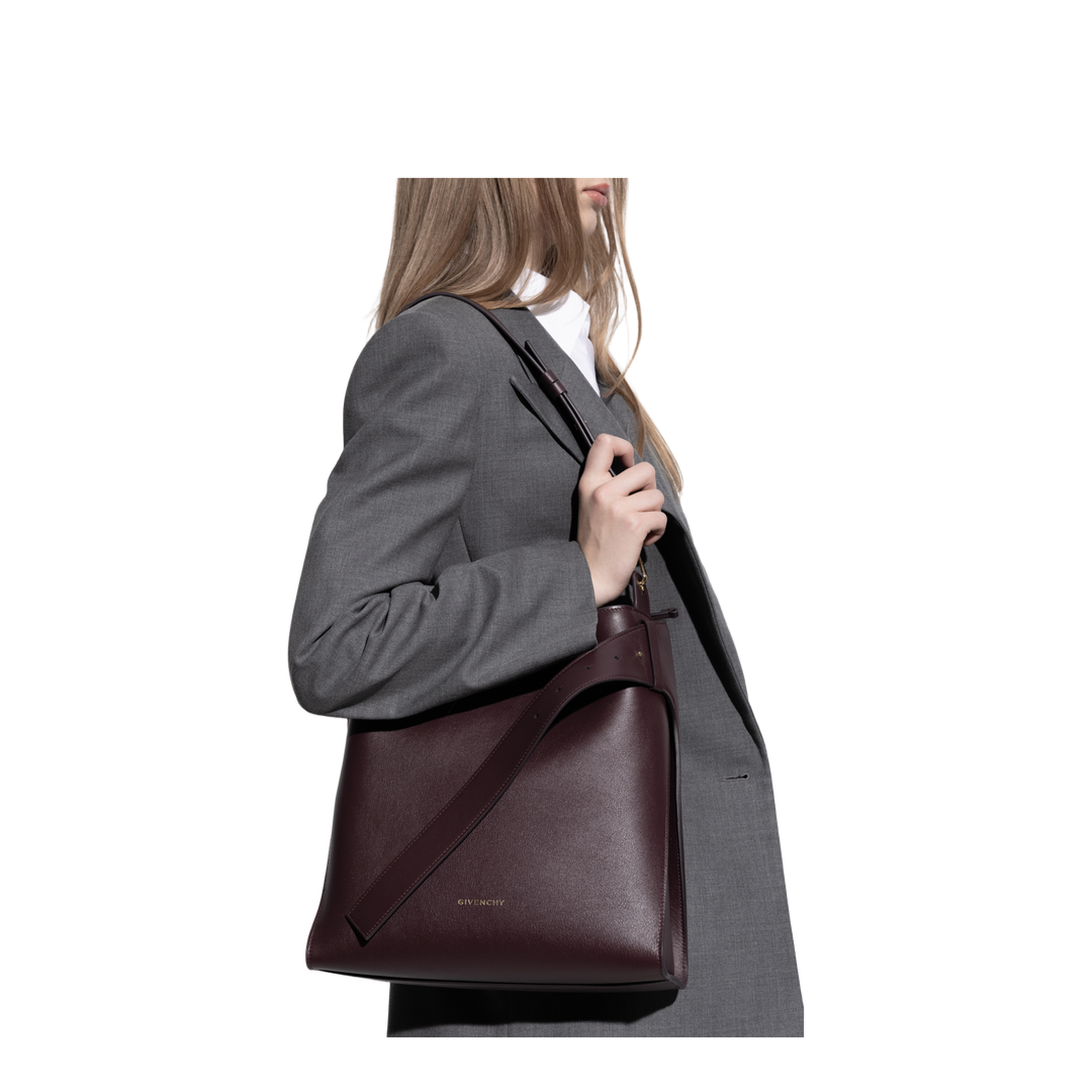 Medium Day Hobo Bag in Burgundy