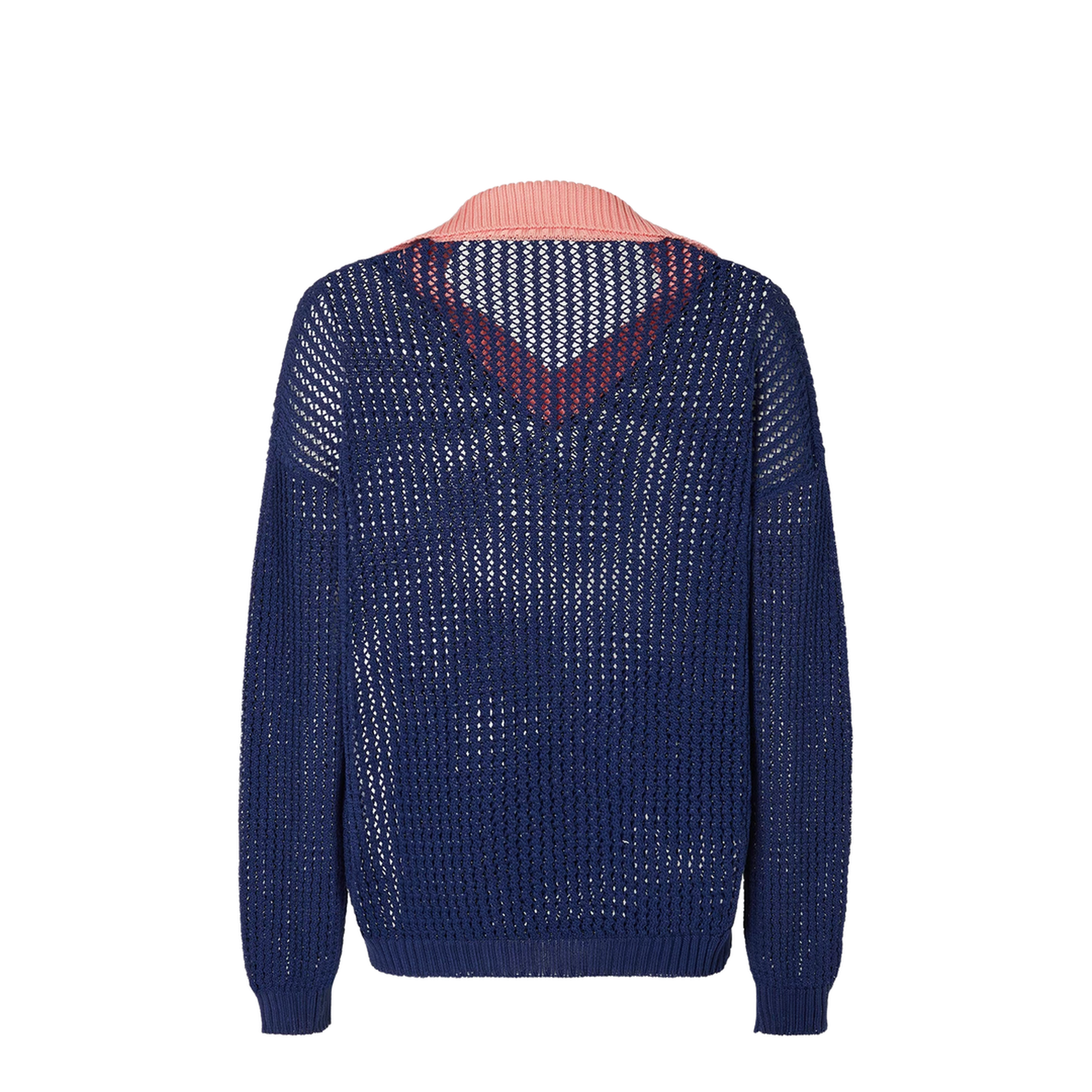 Blue And Pink Cotton Jumper