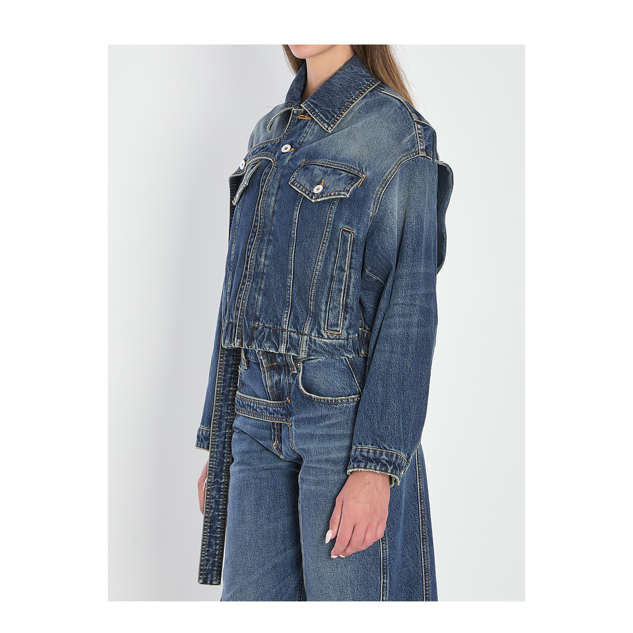 Strap Jacket in Denim