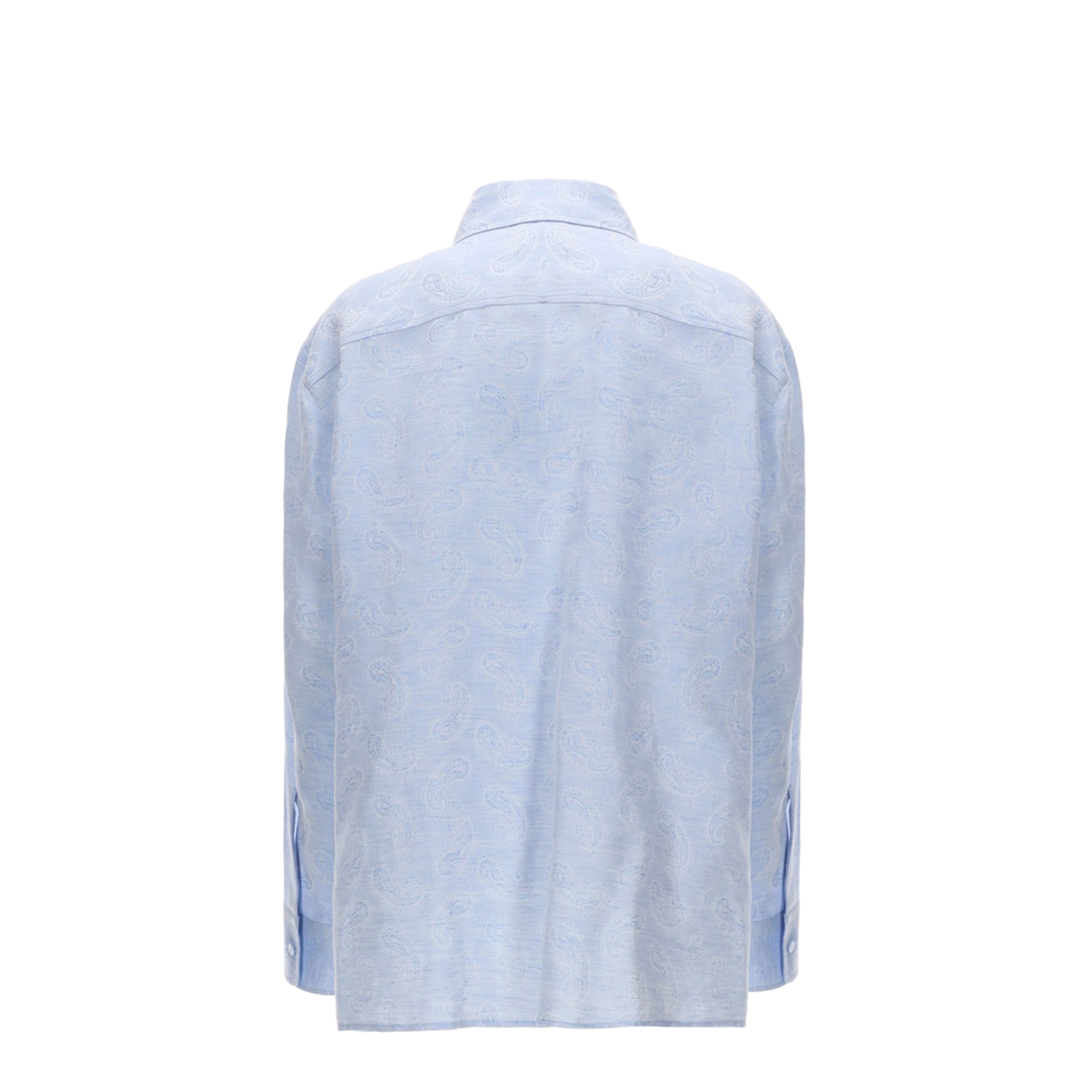 Light Blue Shirt In Linen And Cotton
