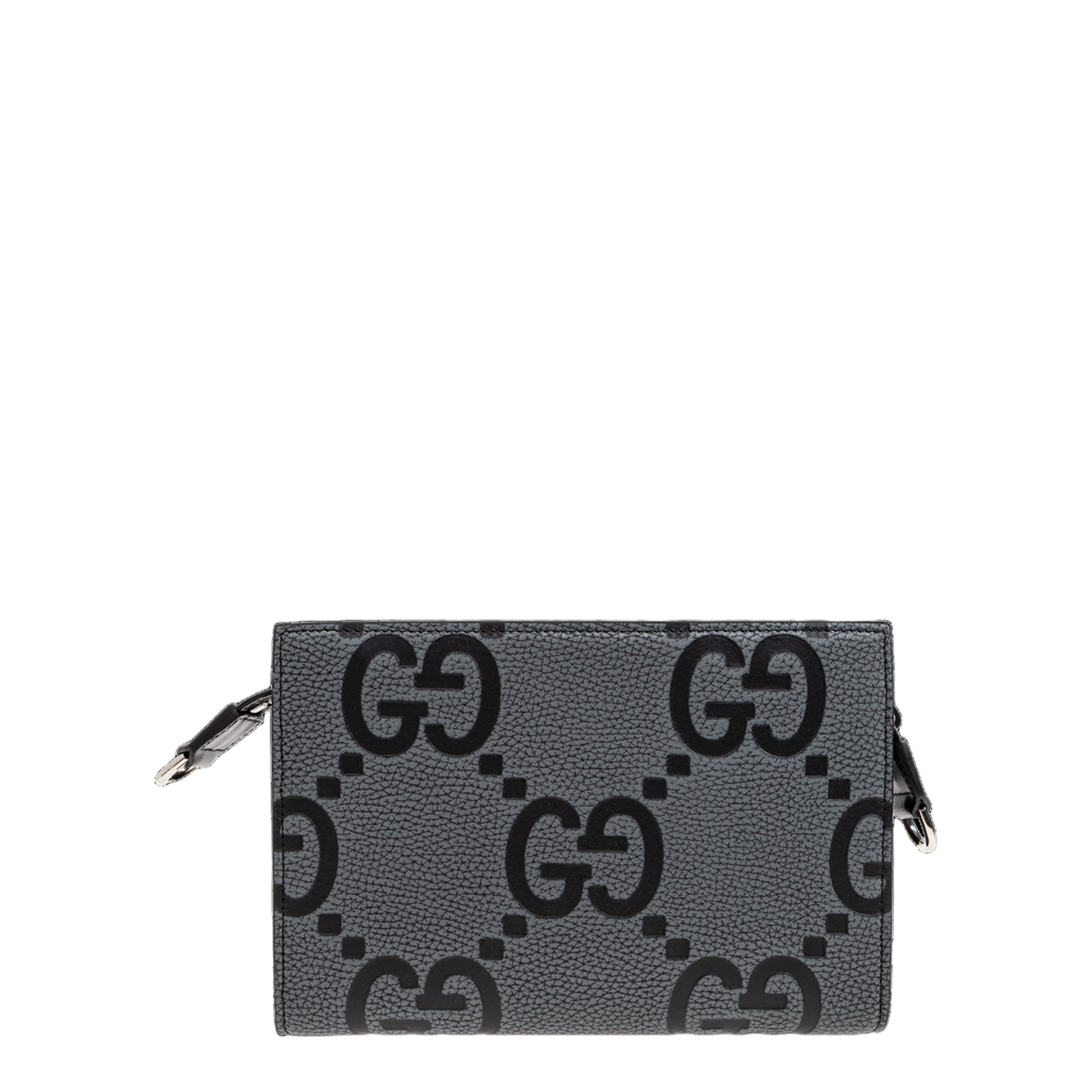 GG Jumbo Small Leather Crossbody Bag - Gray