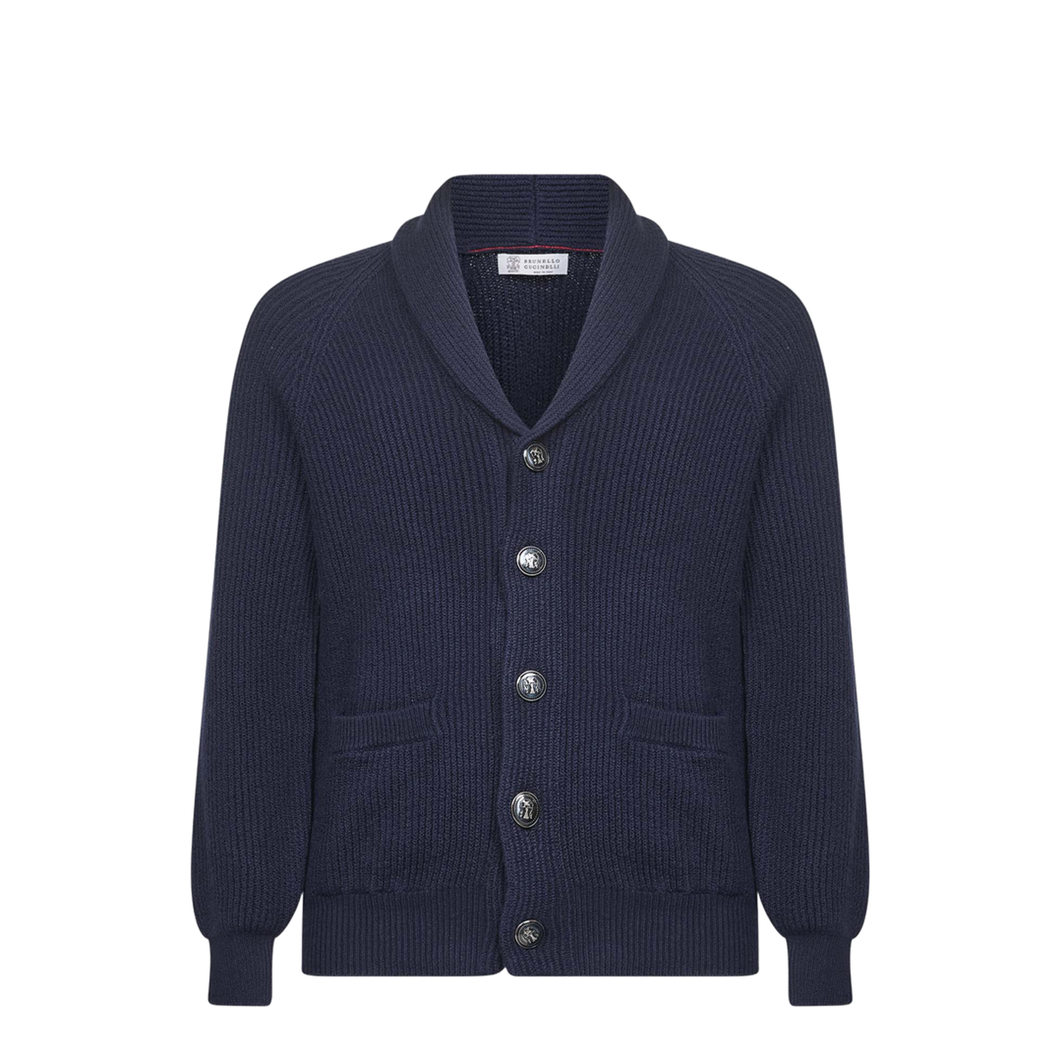 Long Sleeve Cardigan Navy Blue