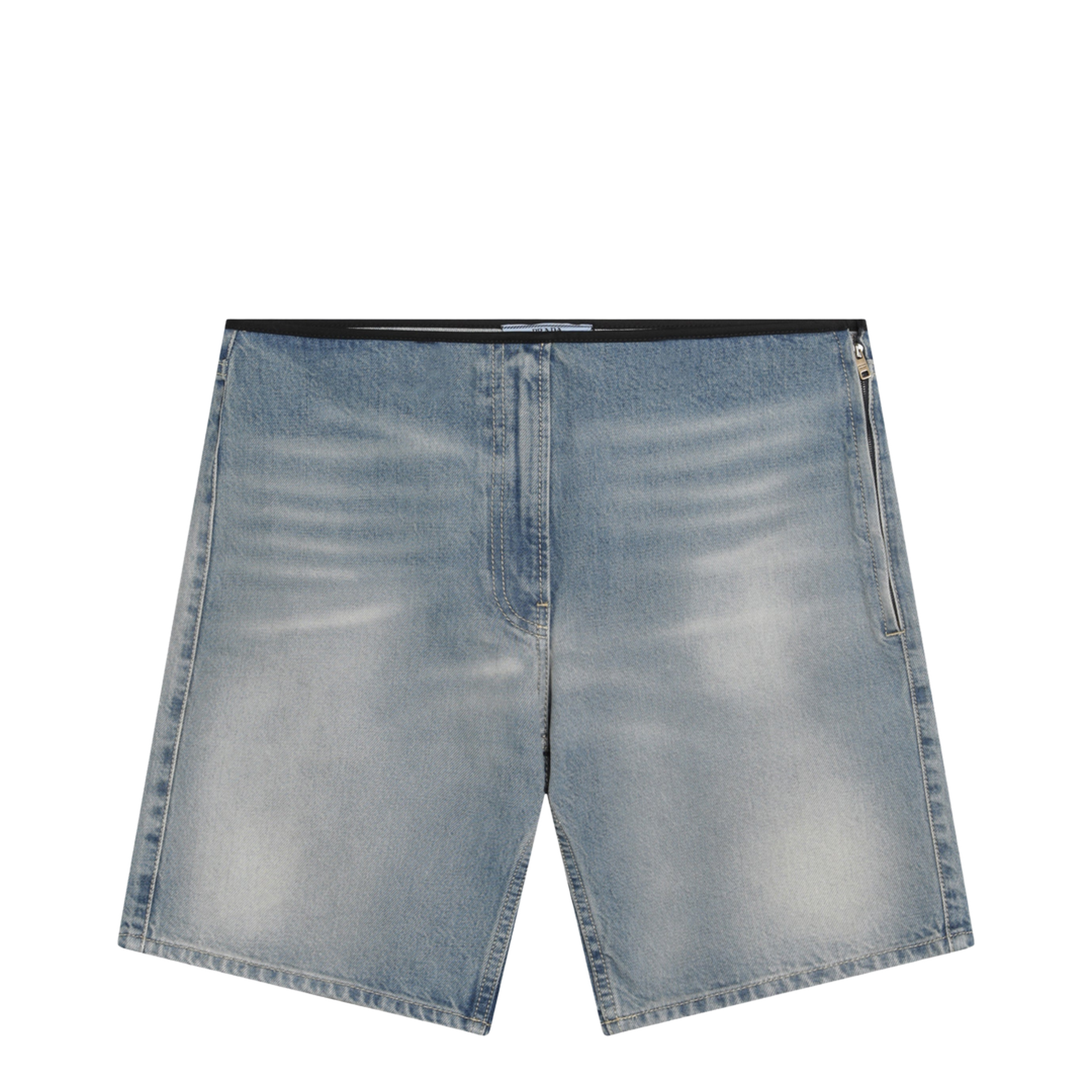 MAYFEYR - Prada - Blue Shorts With A Washed Effect - GFP557OOO19YBF0008