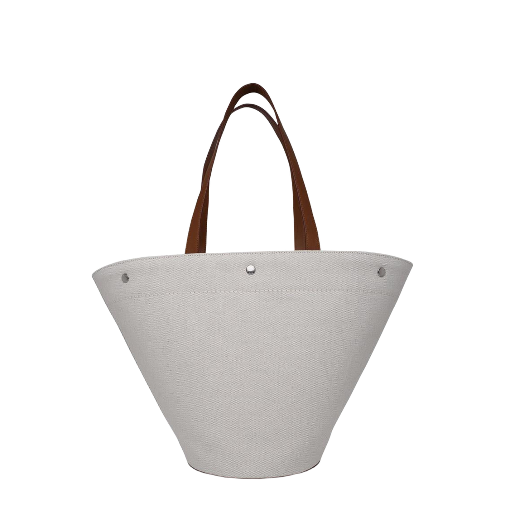 Rive Gauche Canvas Tote Bags - White