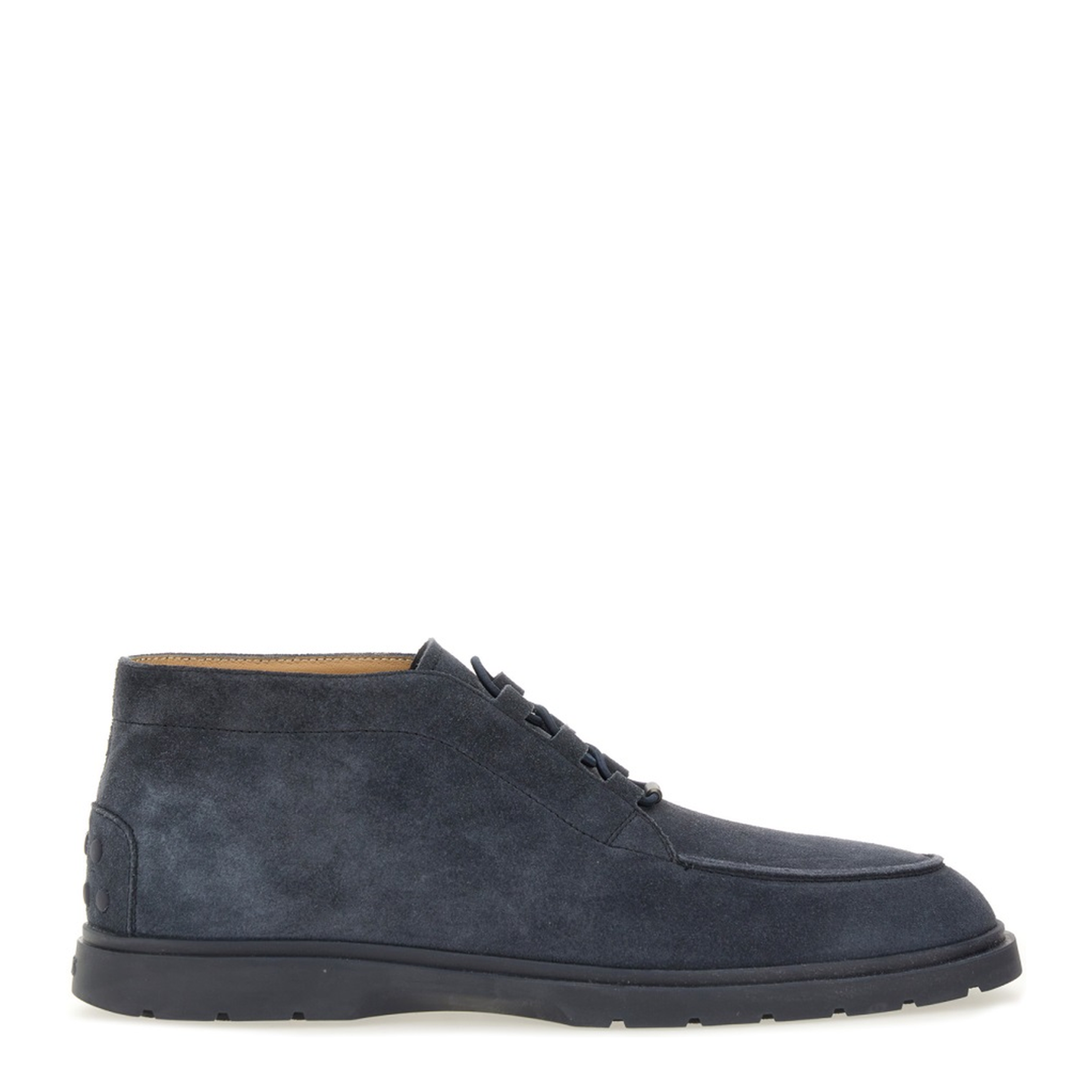 Blue Front Lace-Up Fastening Round Toe Branded Insole