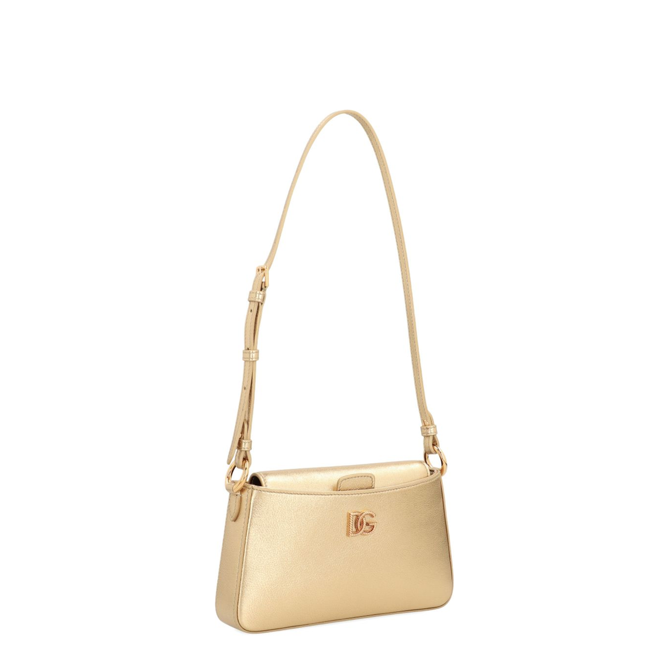Laminated Calfskin Phone Bag - Gold